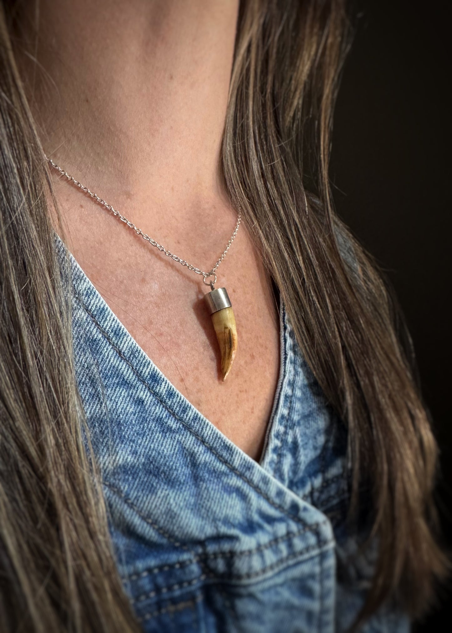 Estate Sterling + Animal Tooth Amulet