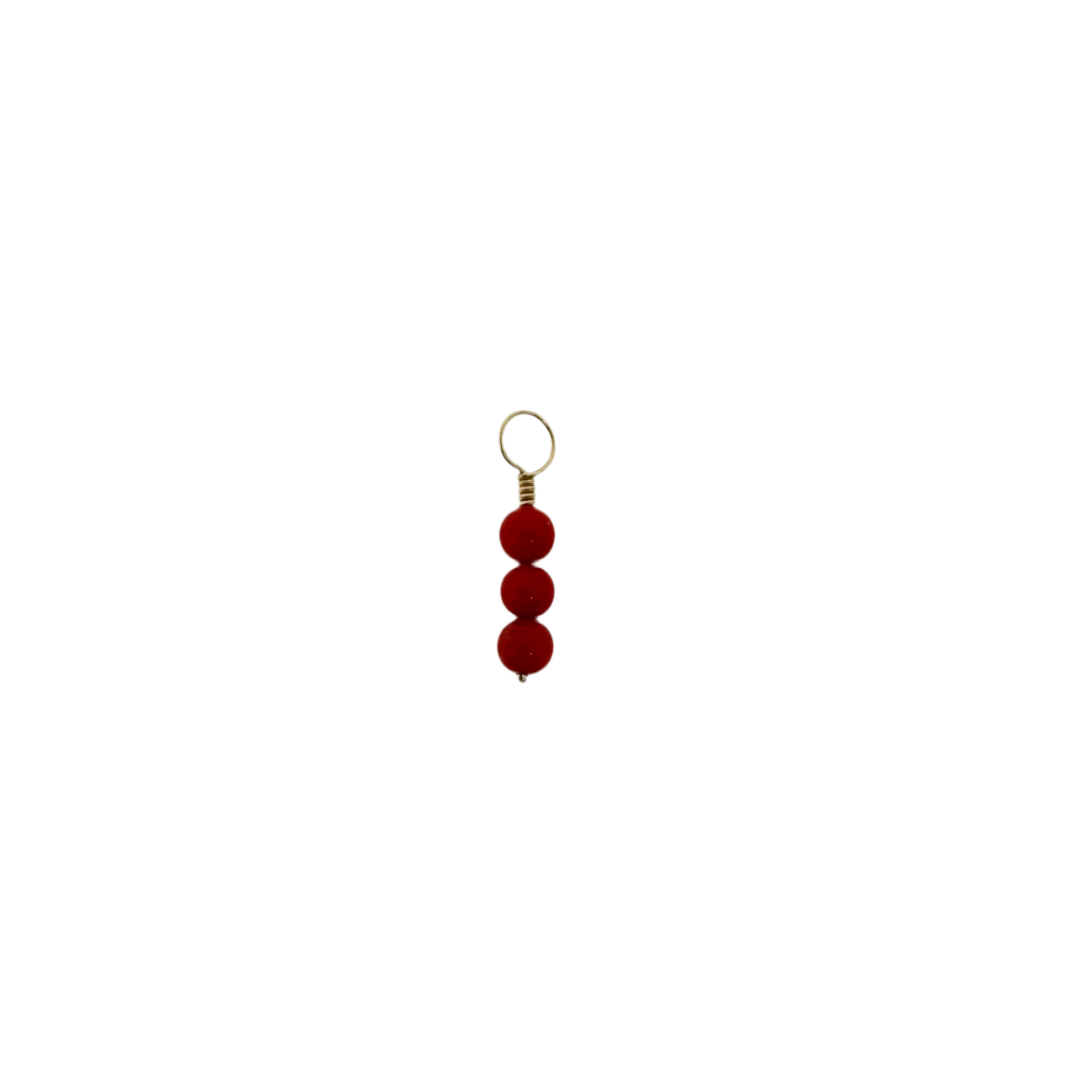 14k Mini Charm + Coral