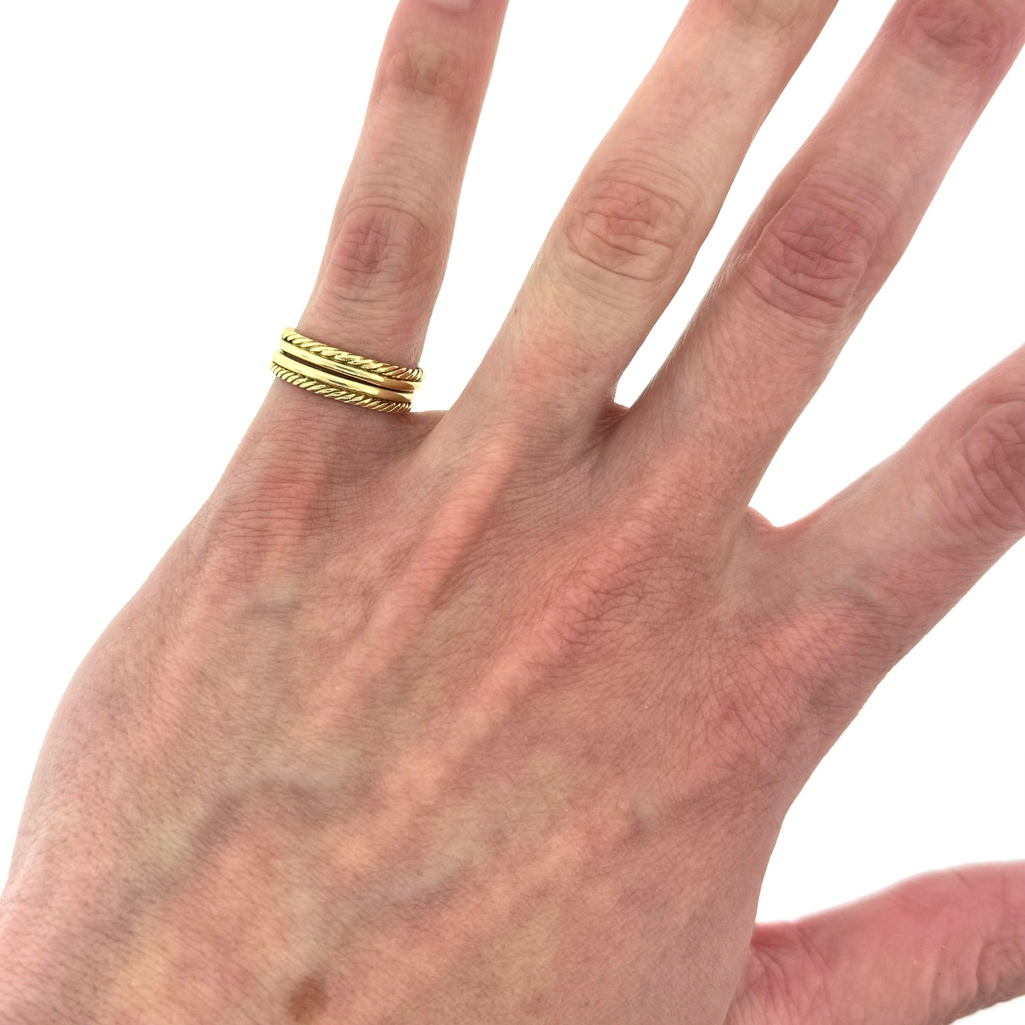 Estate 18k + Pair of Rope Bands