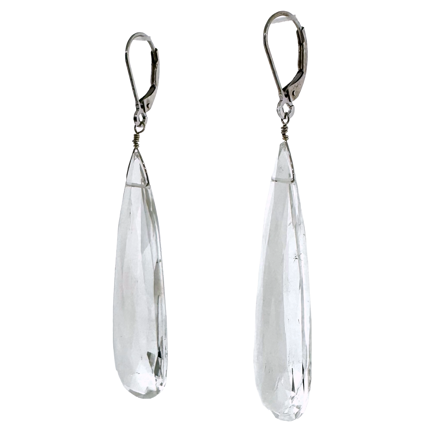 14k + Quartz Briolette Earrings XL