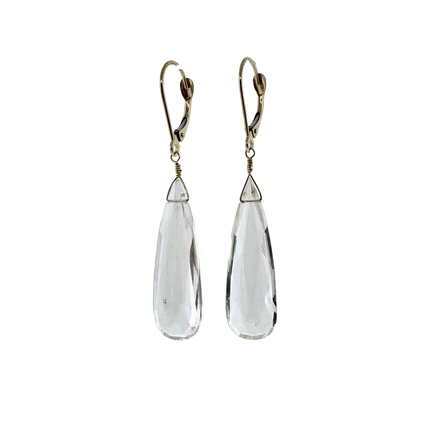 14k + Quartz Briolette Earrings