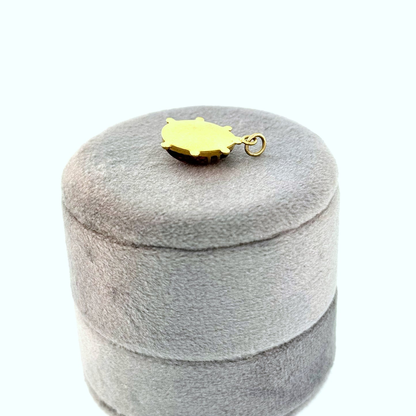 Estate 18k + Enamel Lady Bug Scarab Charm