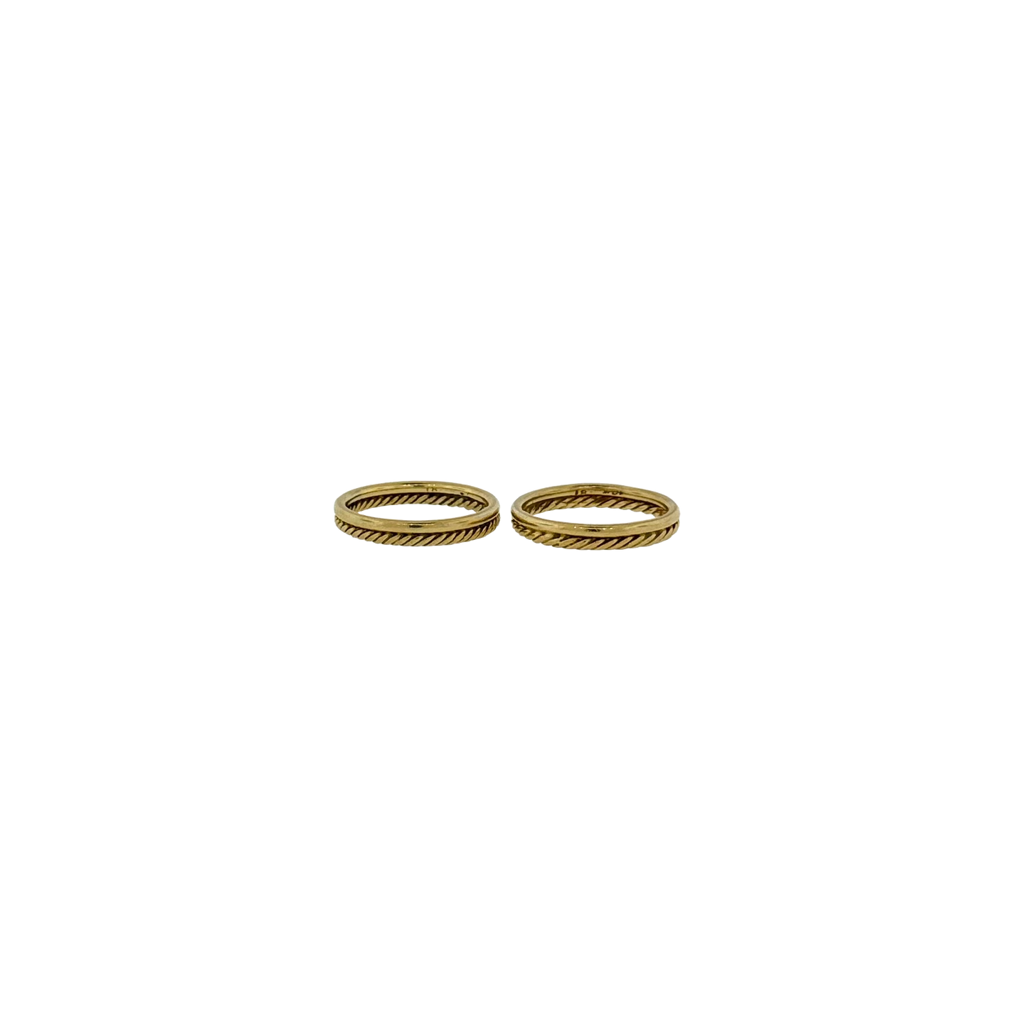 Estate 18k + Pair of Rope Bands