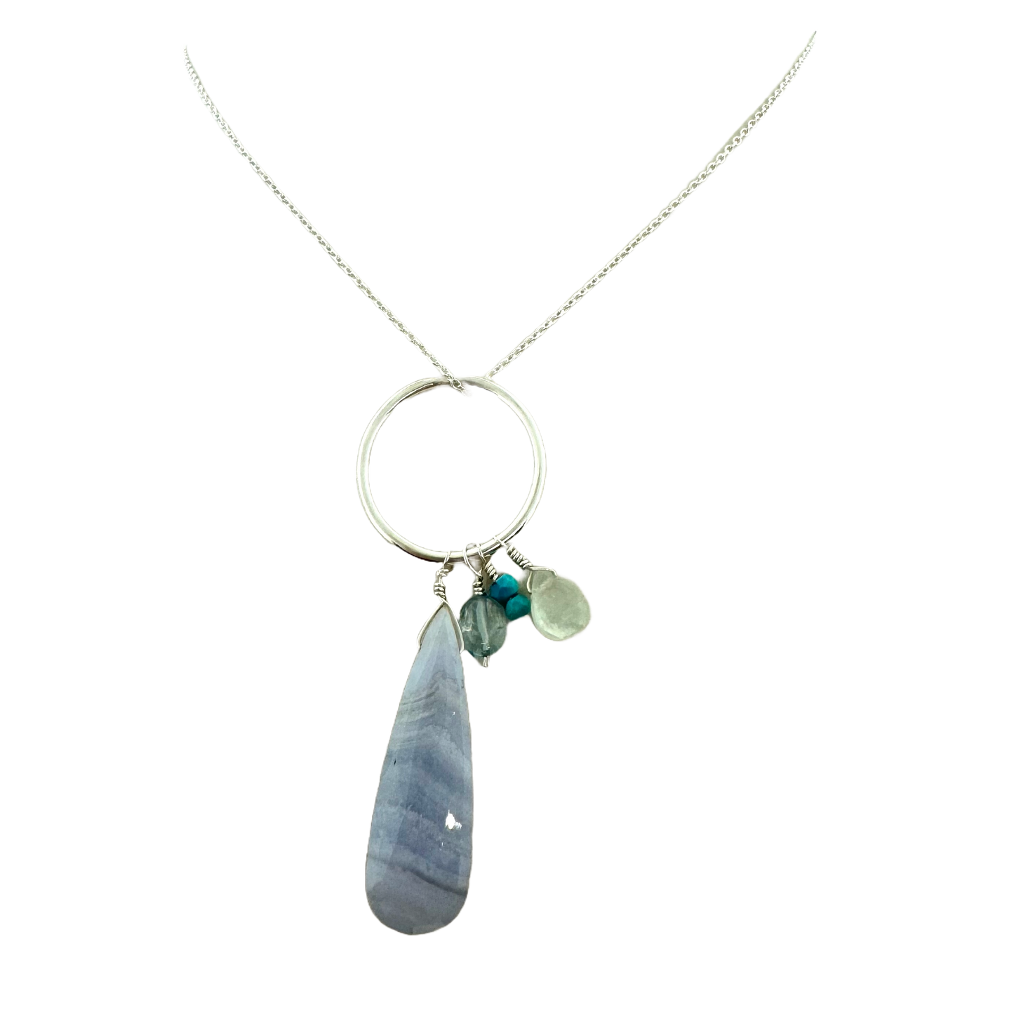 Sterling + Gemstone Circlet Necklace