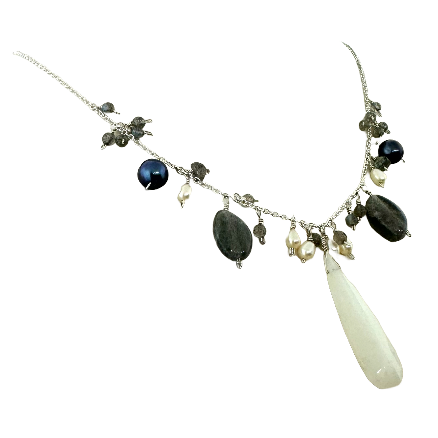 Sterling + Celestial Fringe Necklace