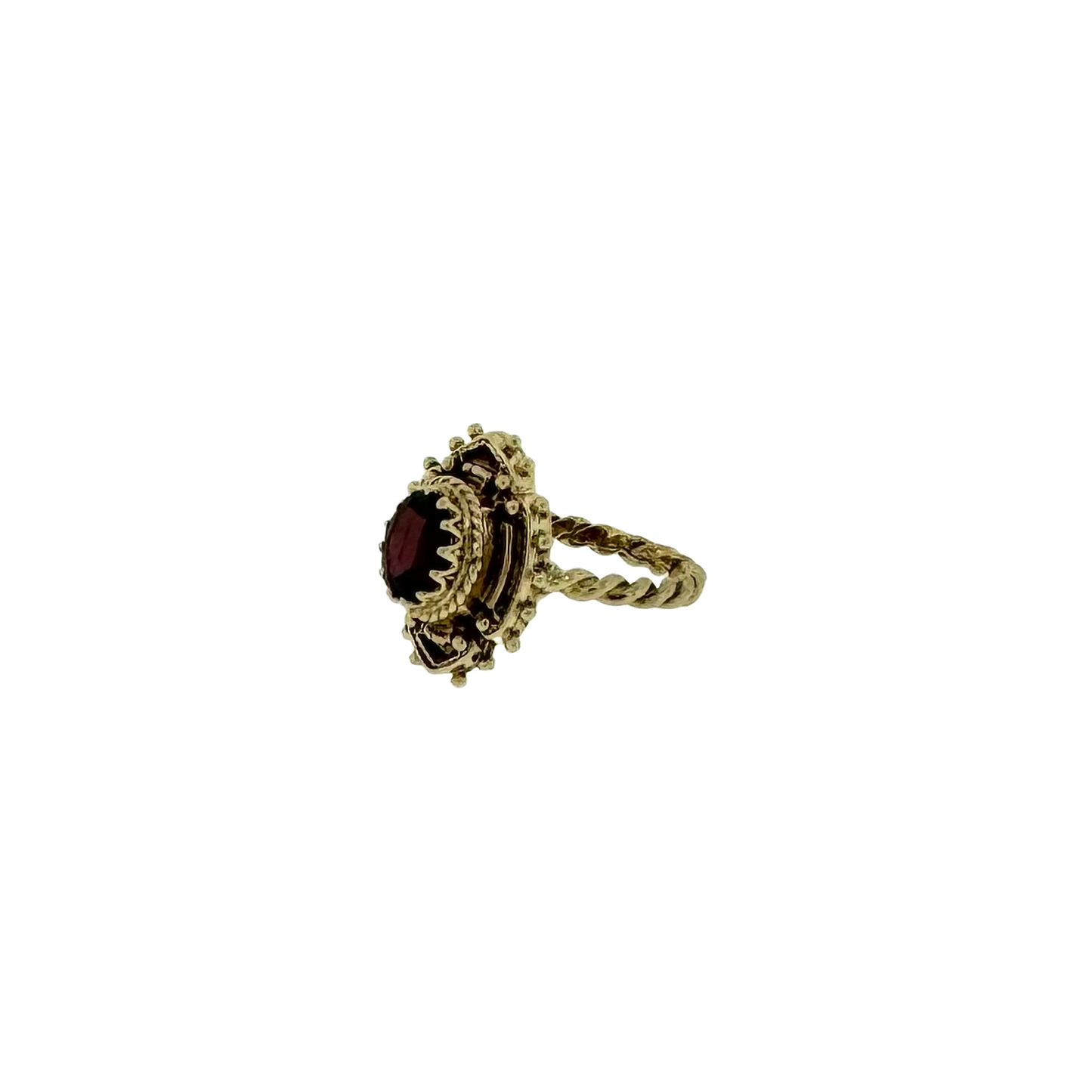 Estate 14k + Bohemian Garnet Ring