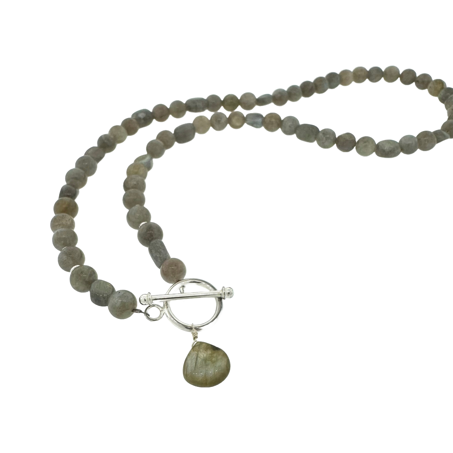 Sterling + Labradorite Toggle Necklace