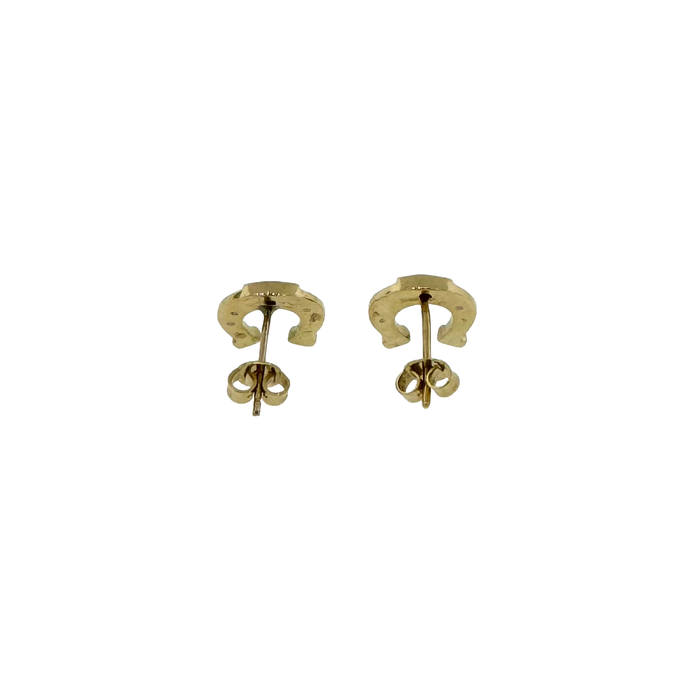 Estate 18k + Horseshoe Stud Earrings