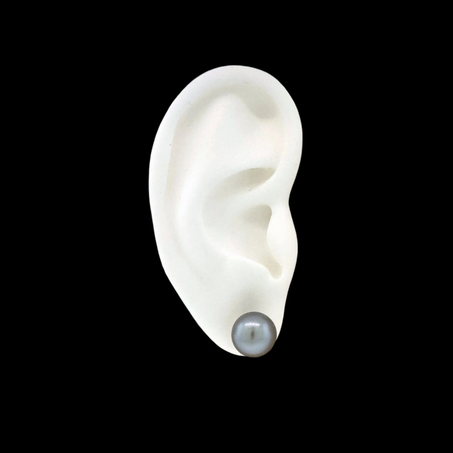 Estate 14k + 10mm Button Pearl Stud Earrings