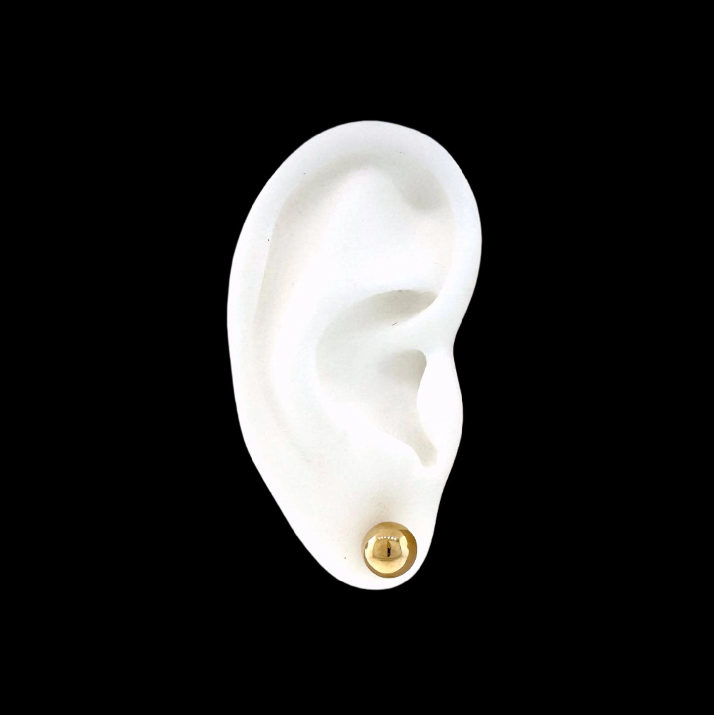 Estate 14k + 8mm Ball Stud Earrings