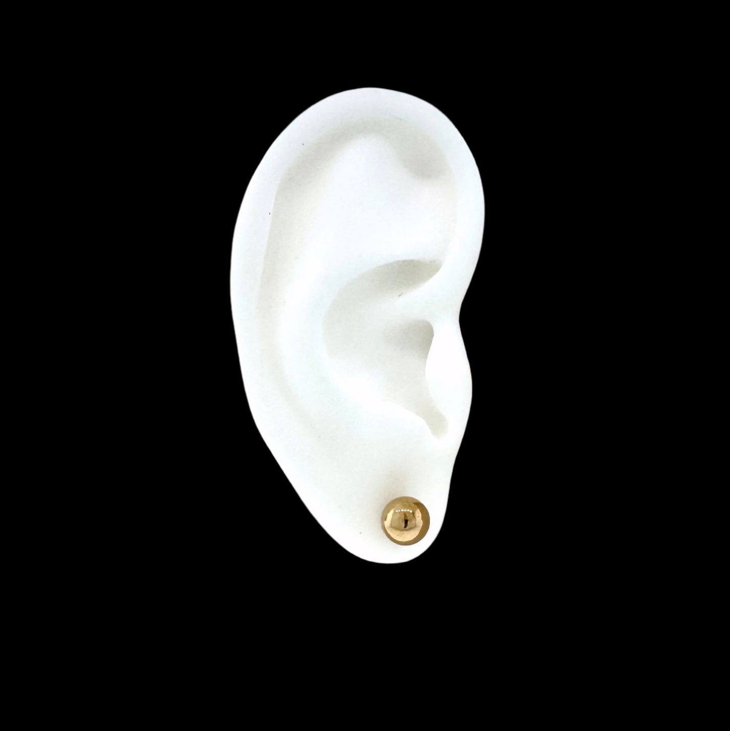 Estate 14k + 7mm Ball Stud Earrings