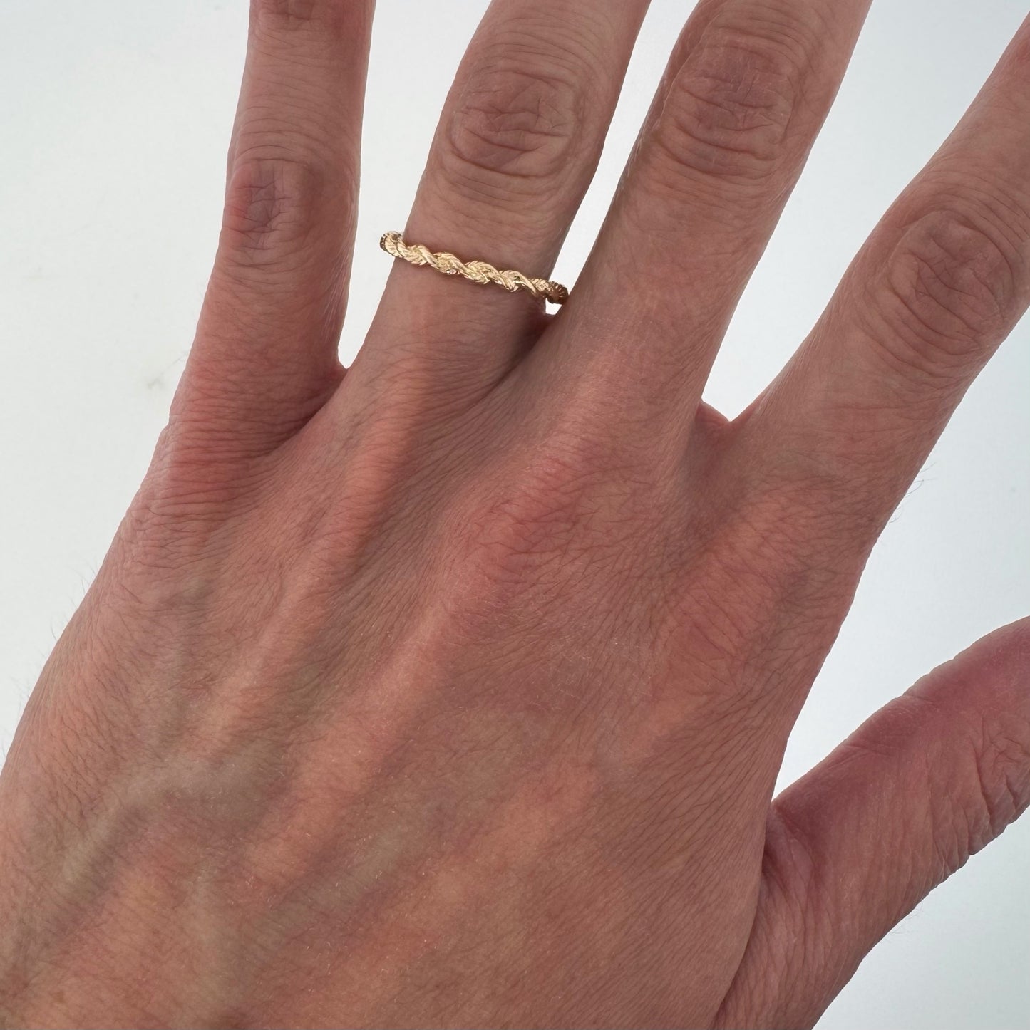 Estate 14k + Twisted Rope Band