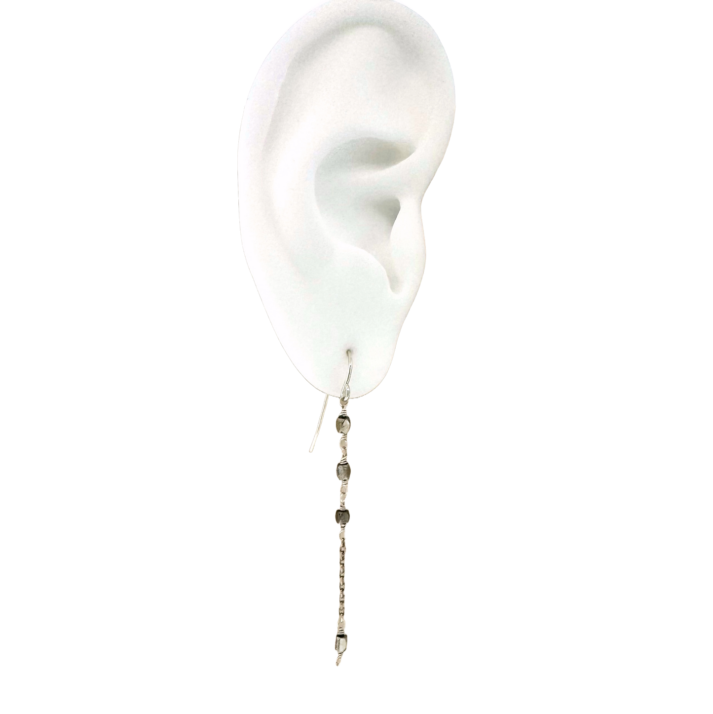 Sterling + Beaded Drop Earrings