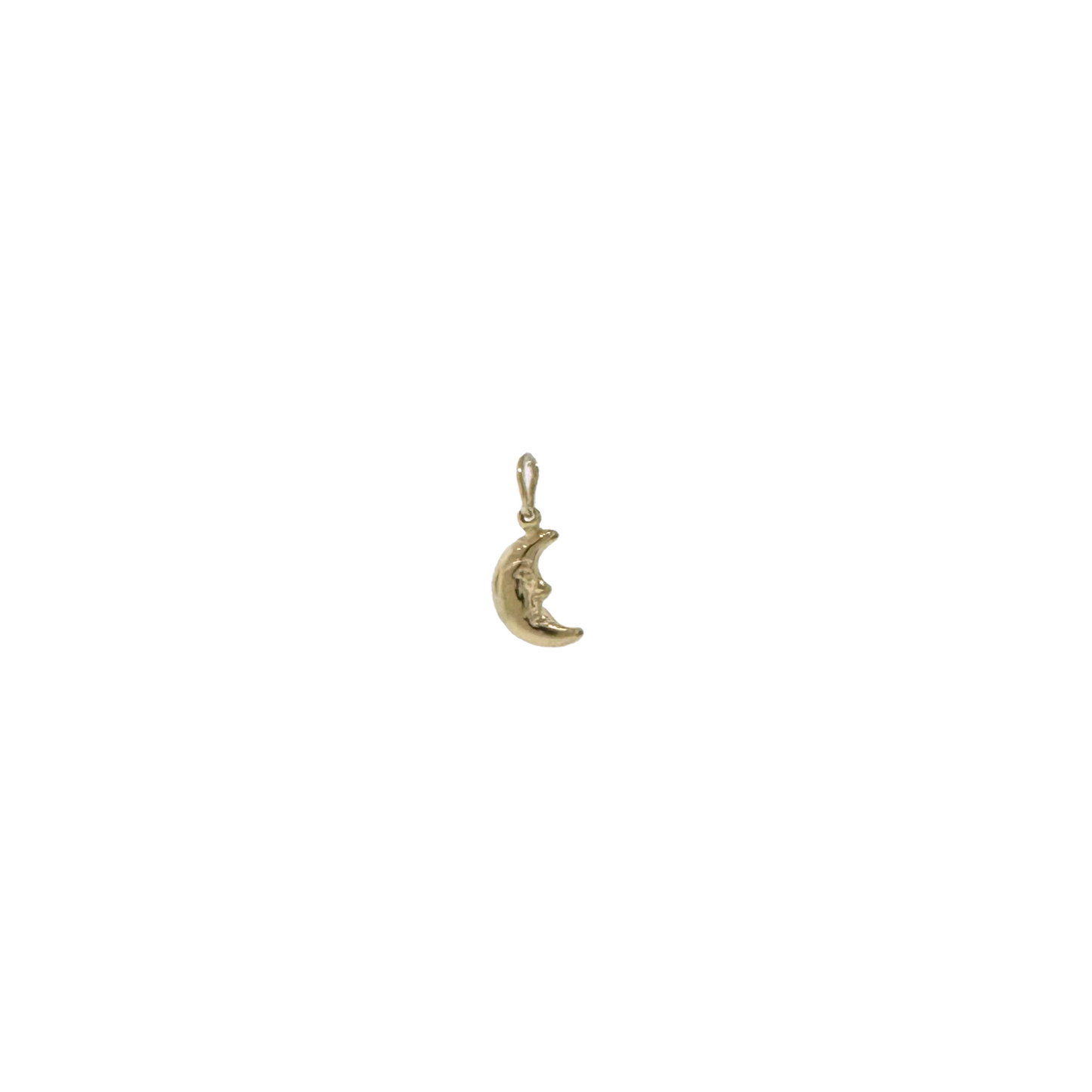 Estate 14k + Small Crescent Moon Charm