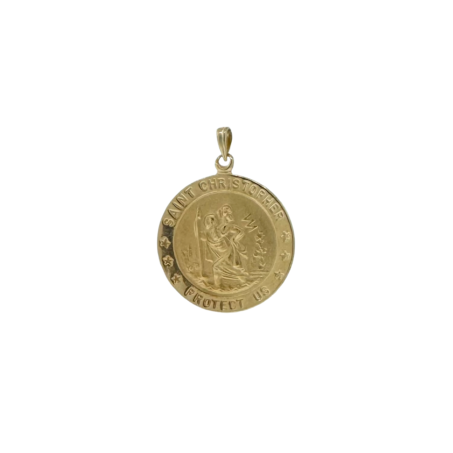Estate 14k + St. Christopher Charm