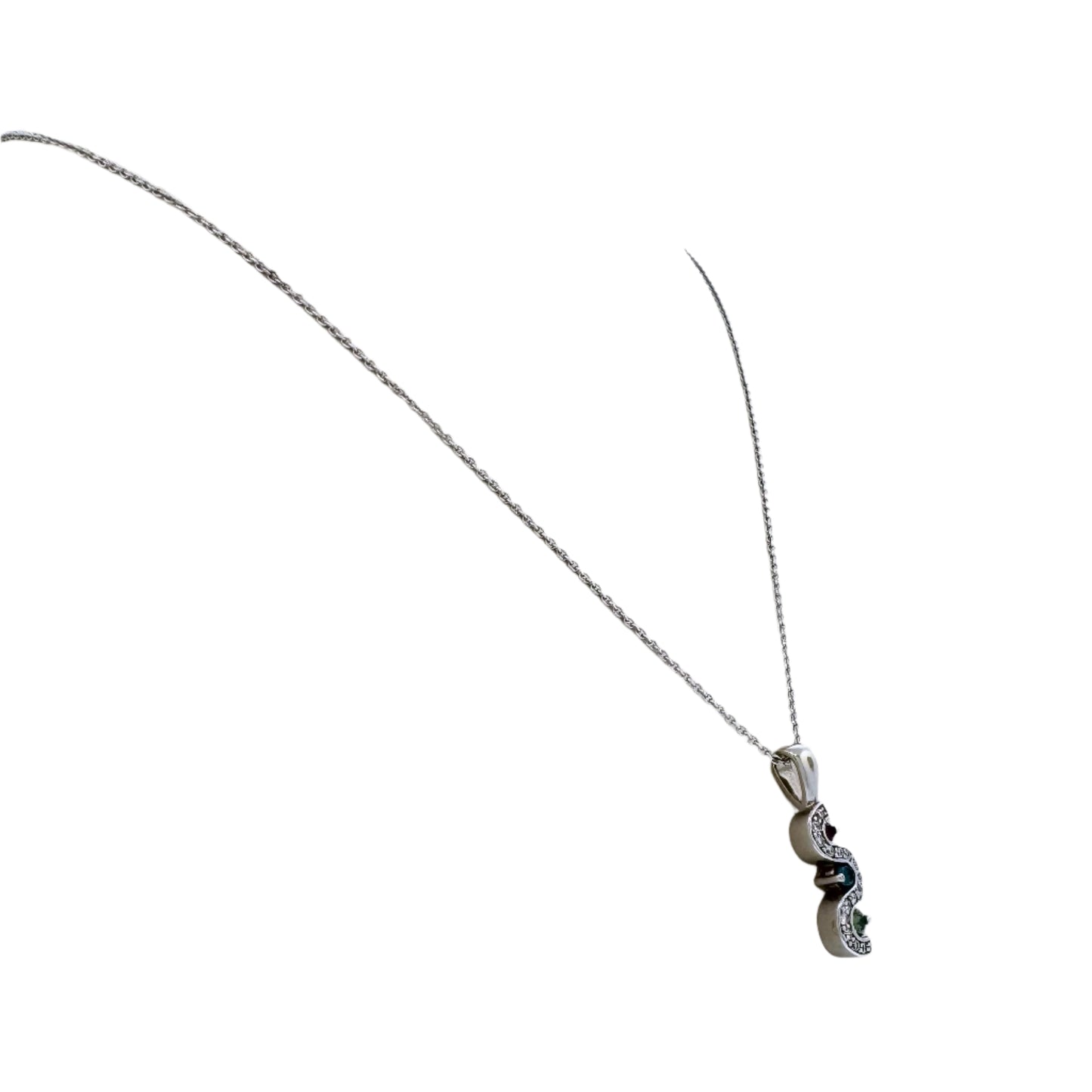 Estate 14k + Fancy Diamond Necklace
