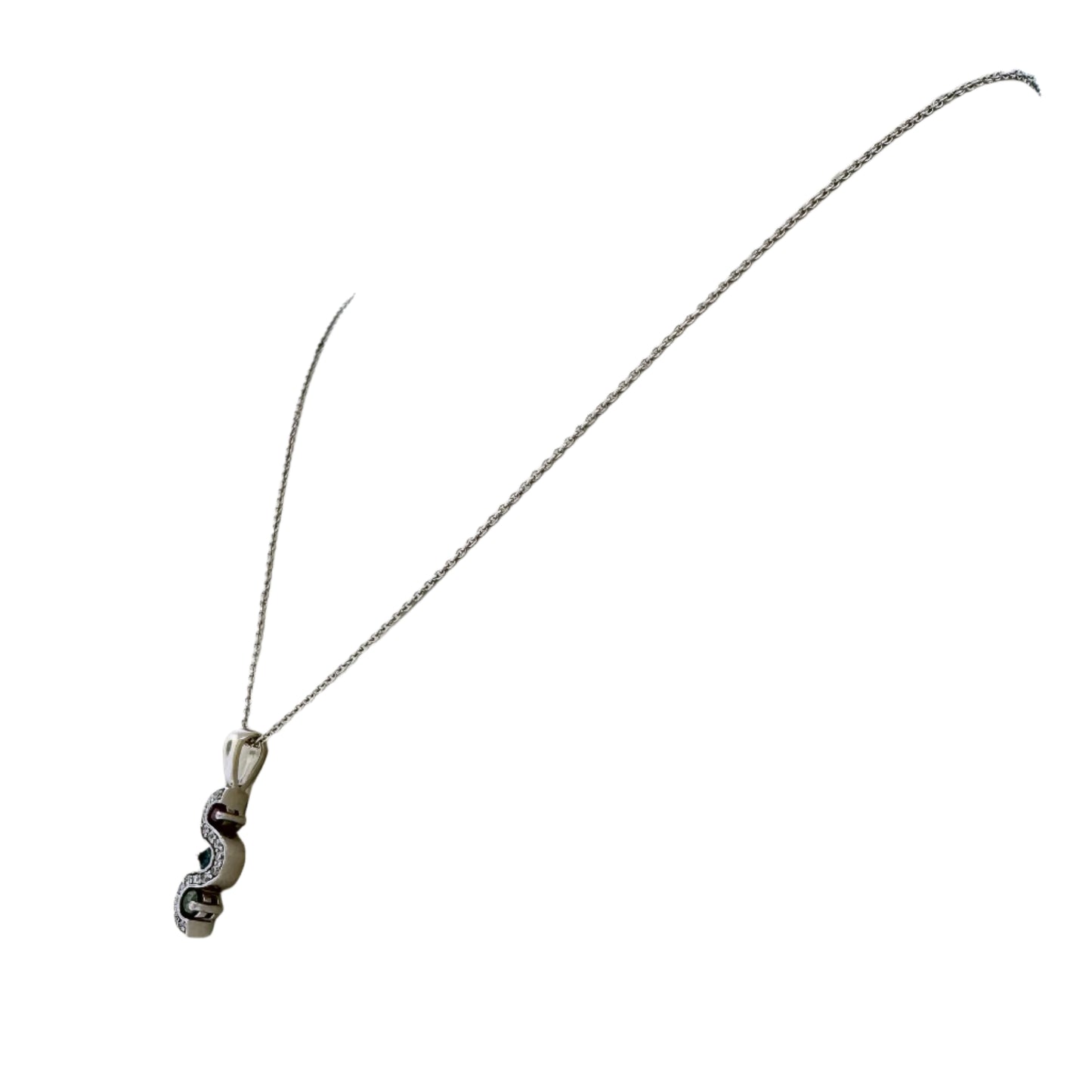 Estate 14k + Fancy Diamond Necklace
