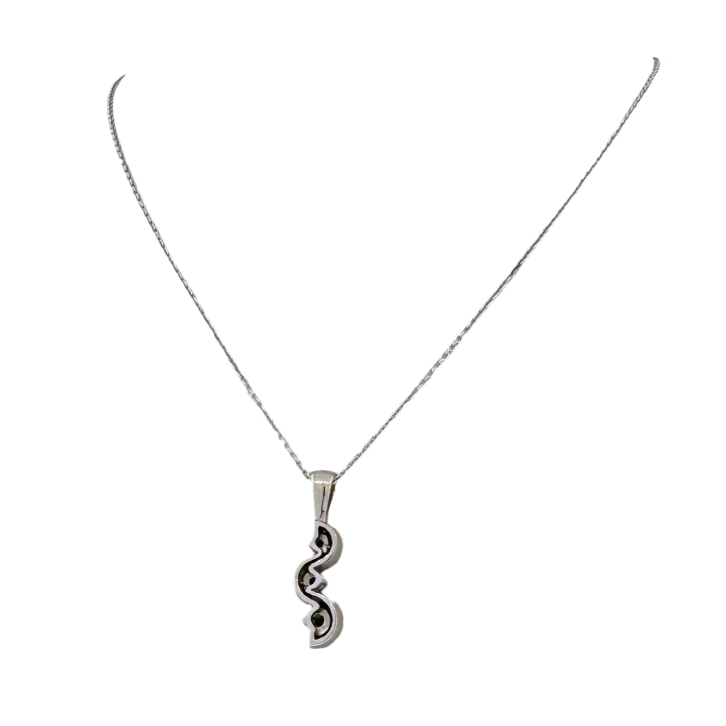Estate 14k + Fancy Diamond Necklace