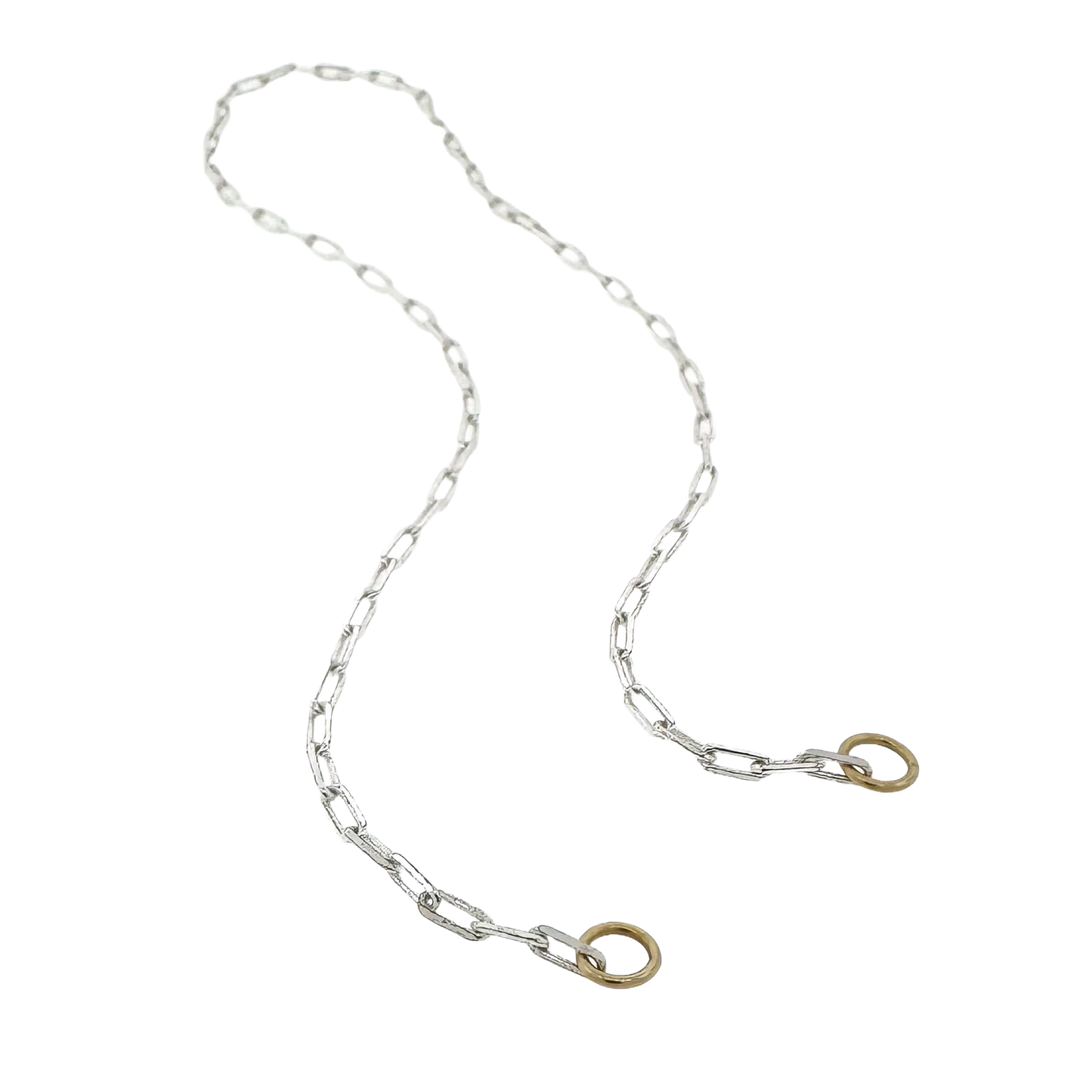Sterling + 14k Paperclip Chain for Hinged Charms