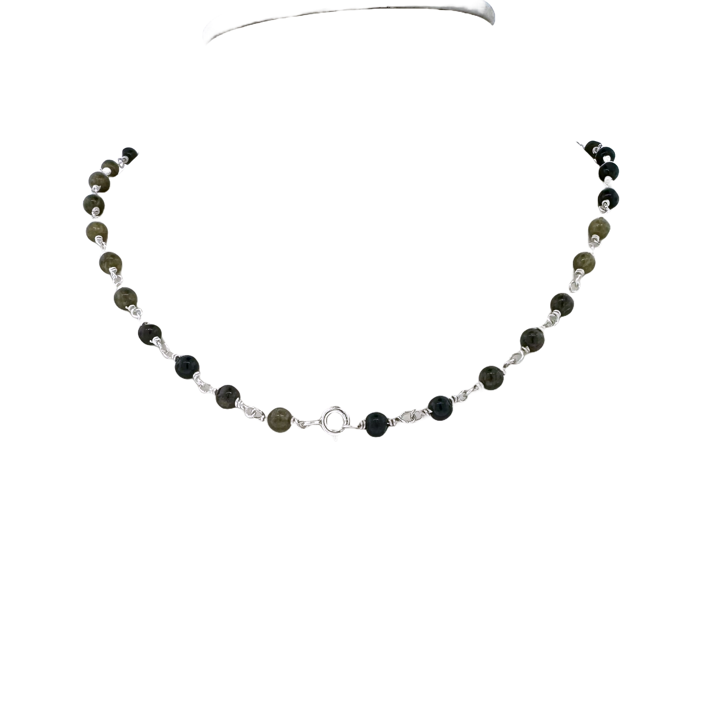 Sterling Silver + Tourmaline Bead Chain