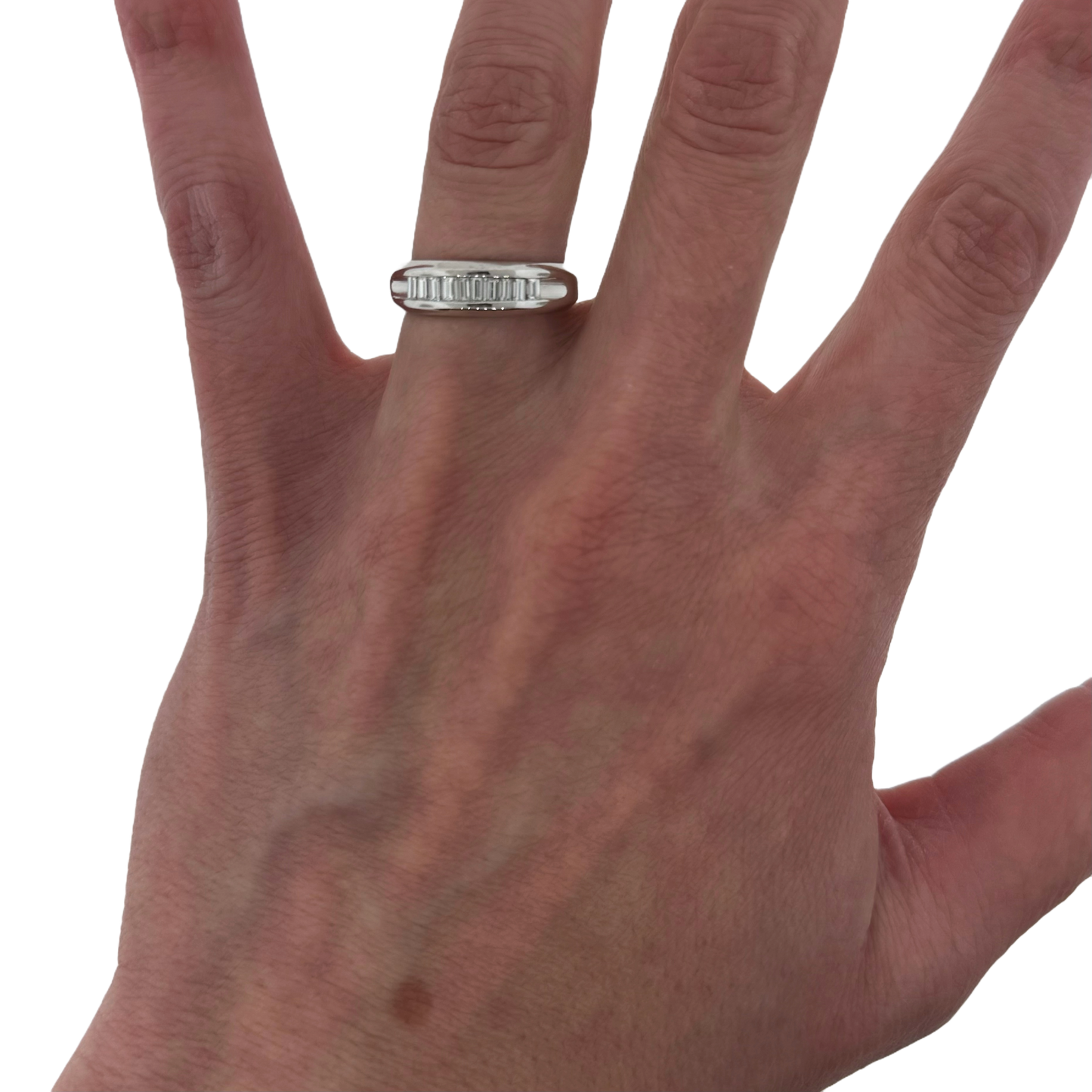 Estate Platinum + Baguette Diamond Band