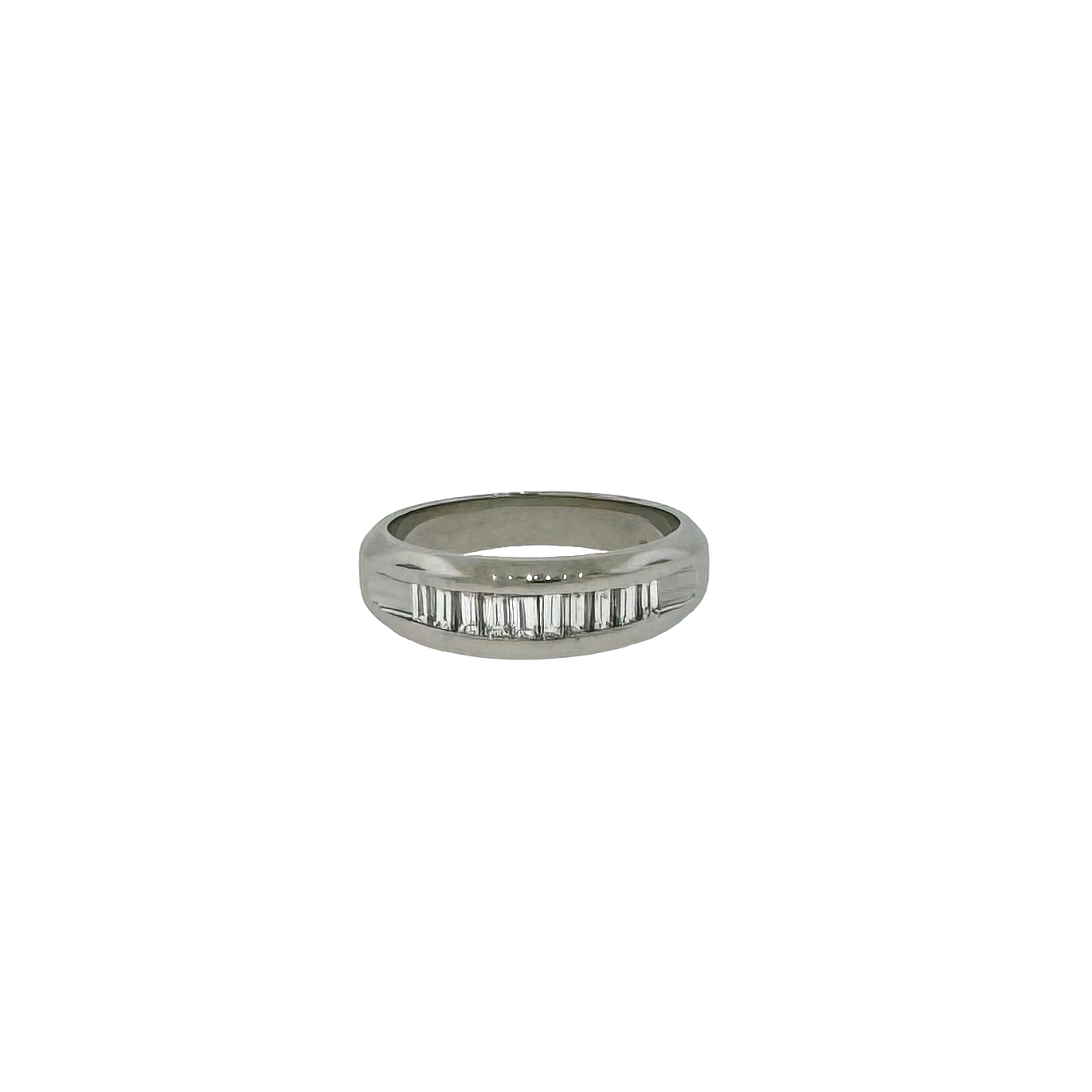 Estate Platinum + Baguette Diamond Band