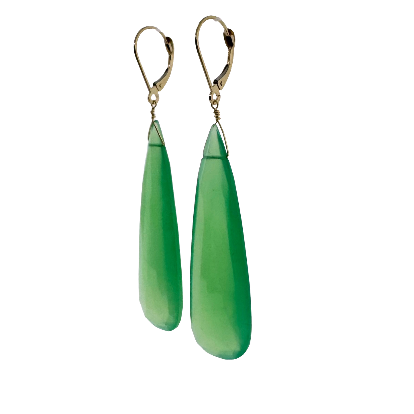 14k + Chalcedony Briolette Earrings
