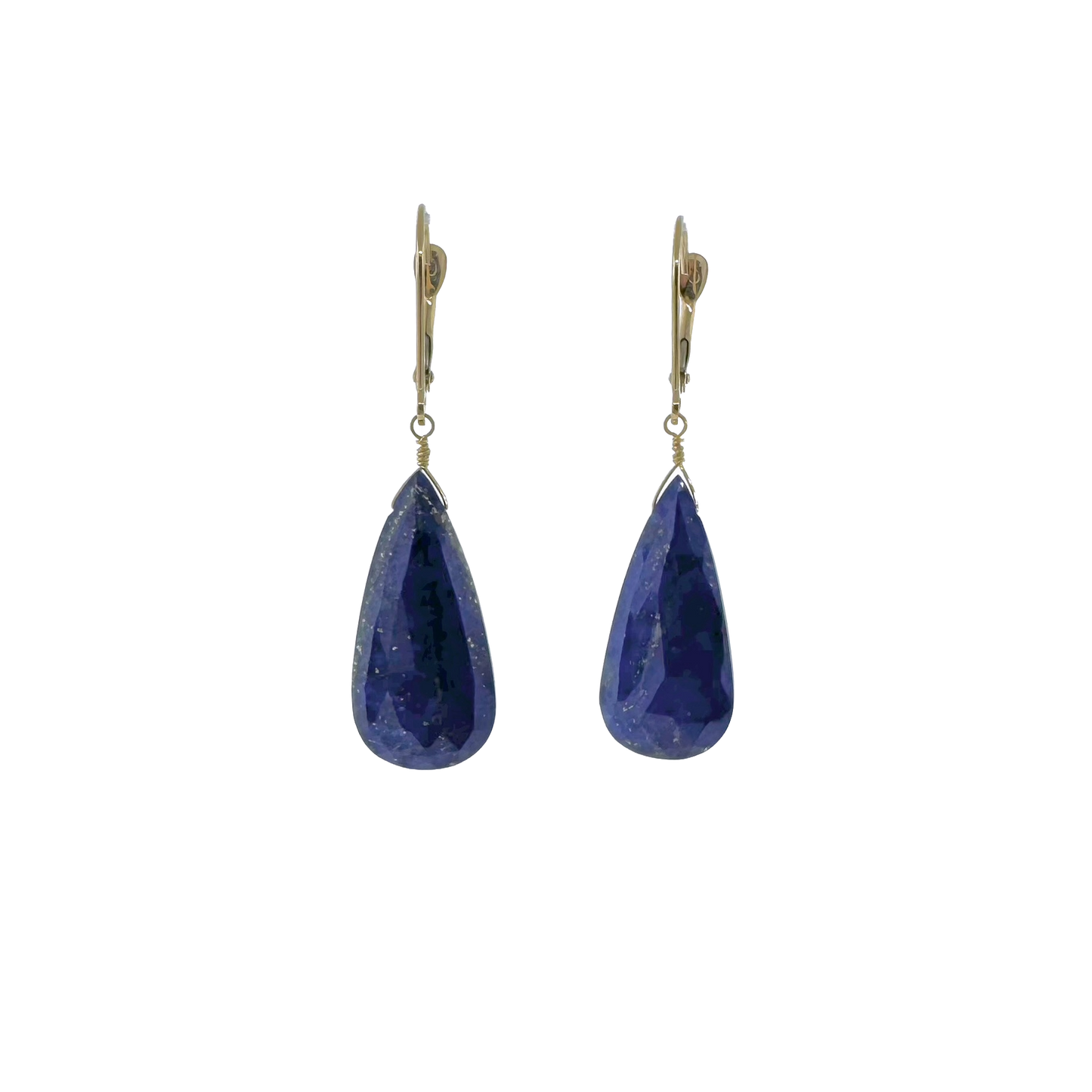 14k + Lapis Briolette Earrings