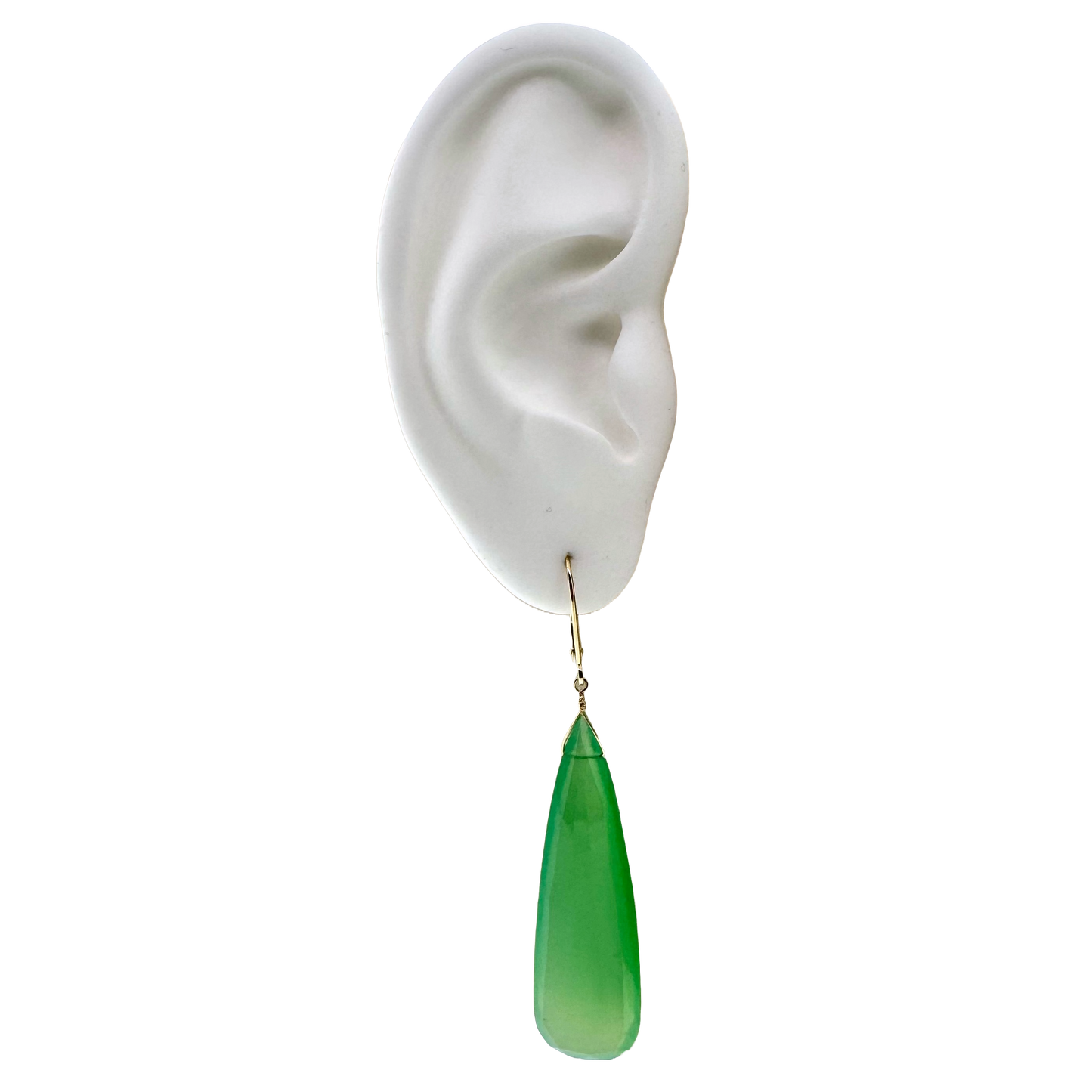 14k + Chalcedony Briolette Earrings