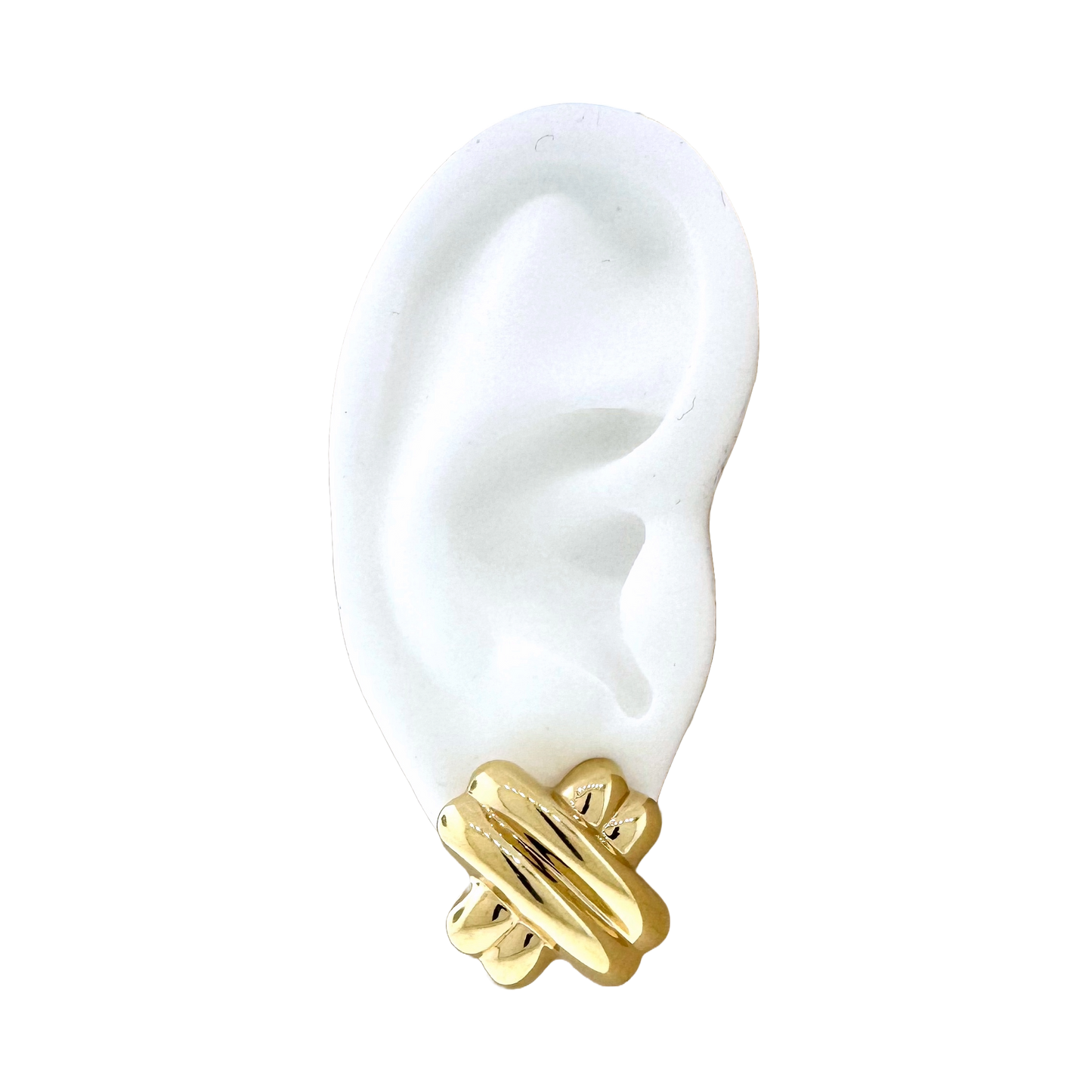 Estate 14k + Chunky X Earrings