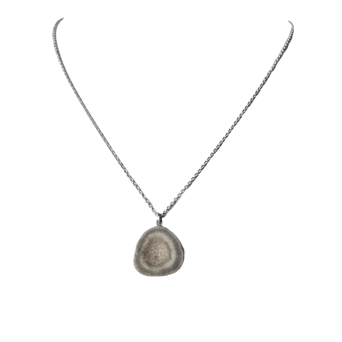 Sterling + Small Antler Slice Necklace