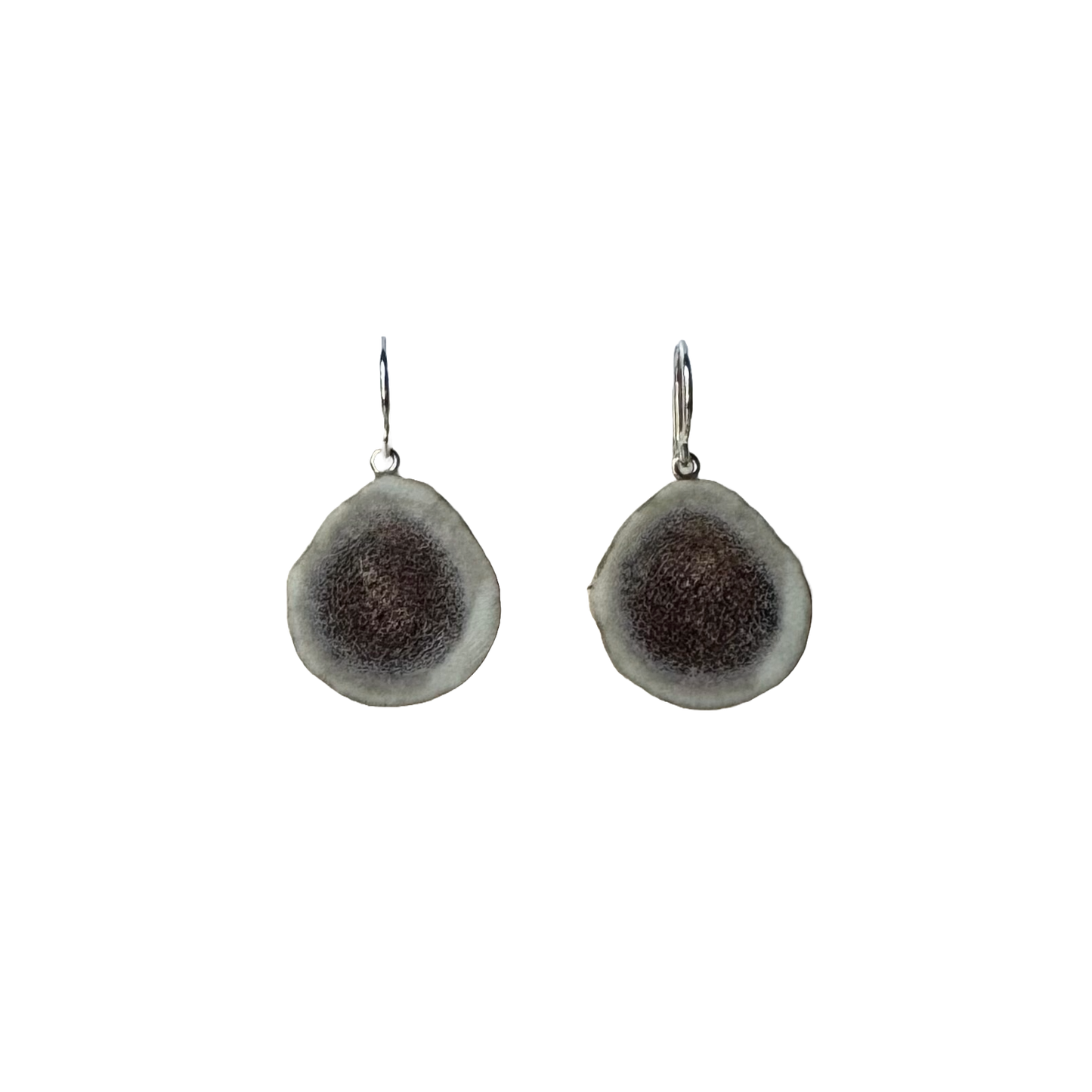 Sterling + Medium Antler Slice Earrings