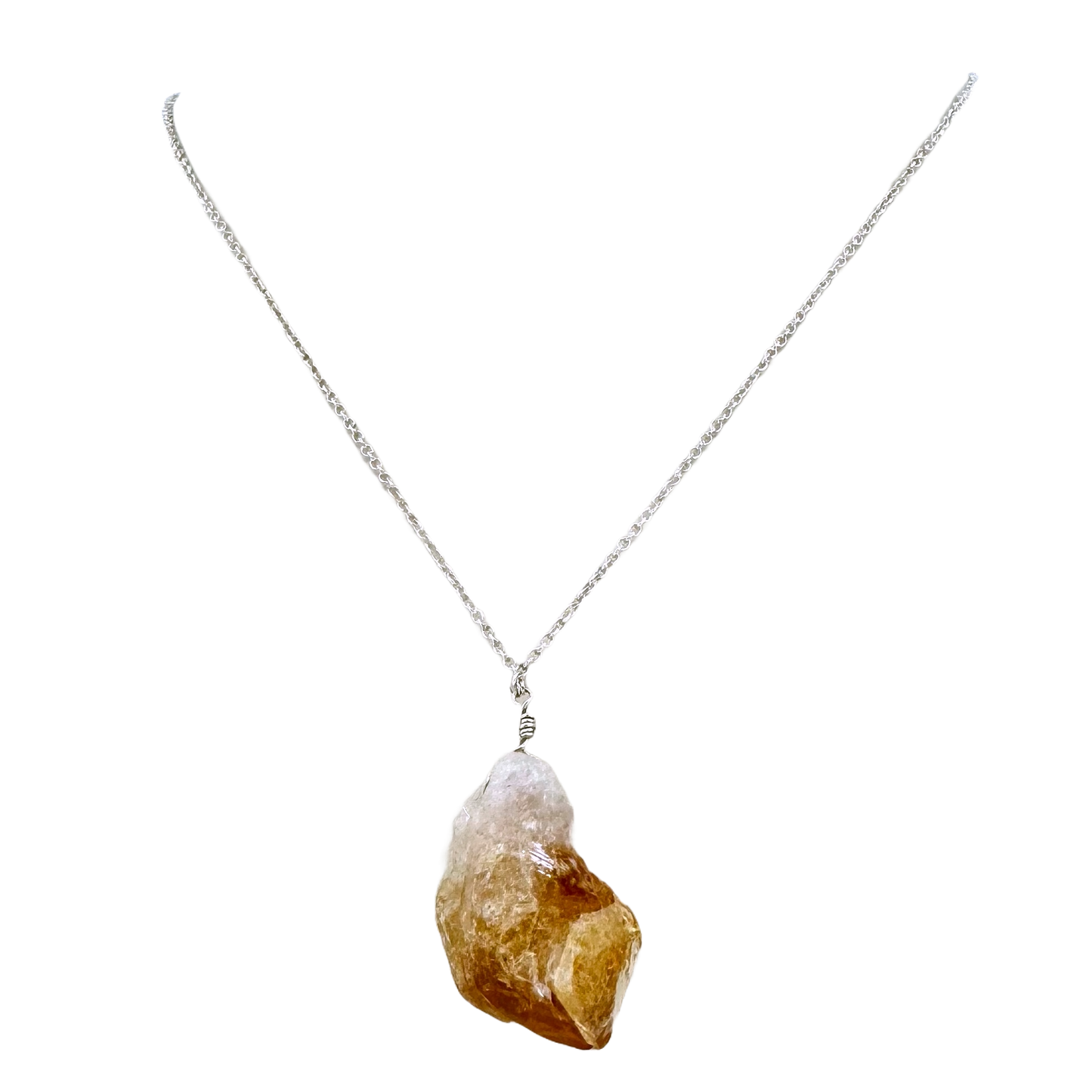 Sterling + Citrine Rough Necklace