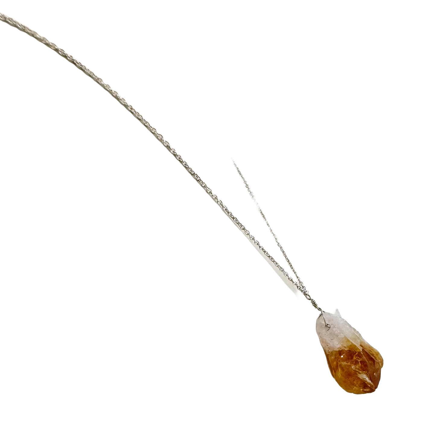 Sterling + Citrine Rough Necklace