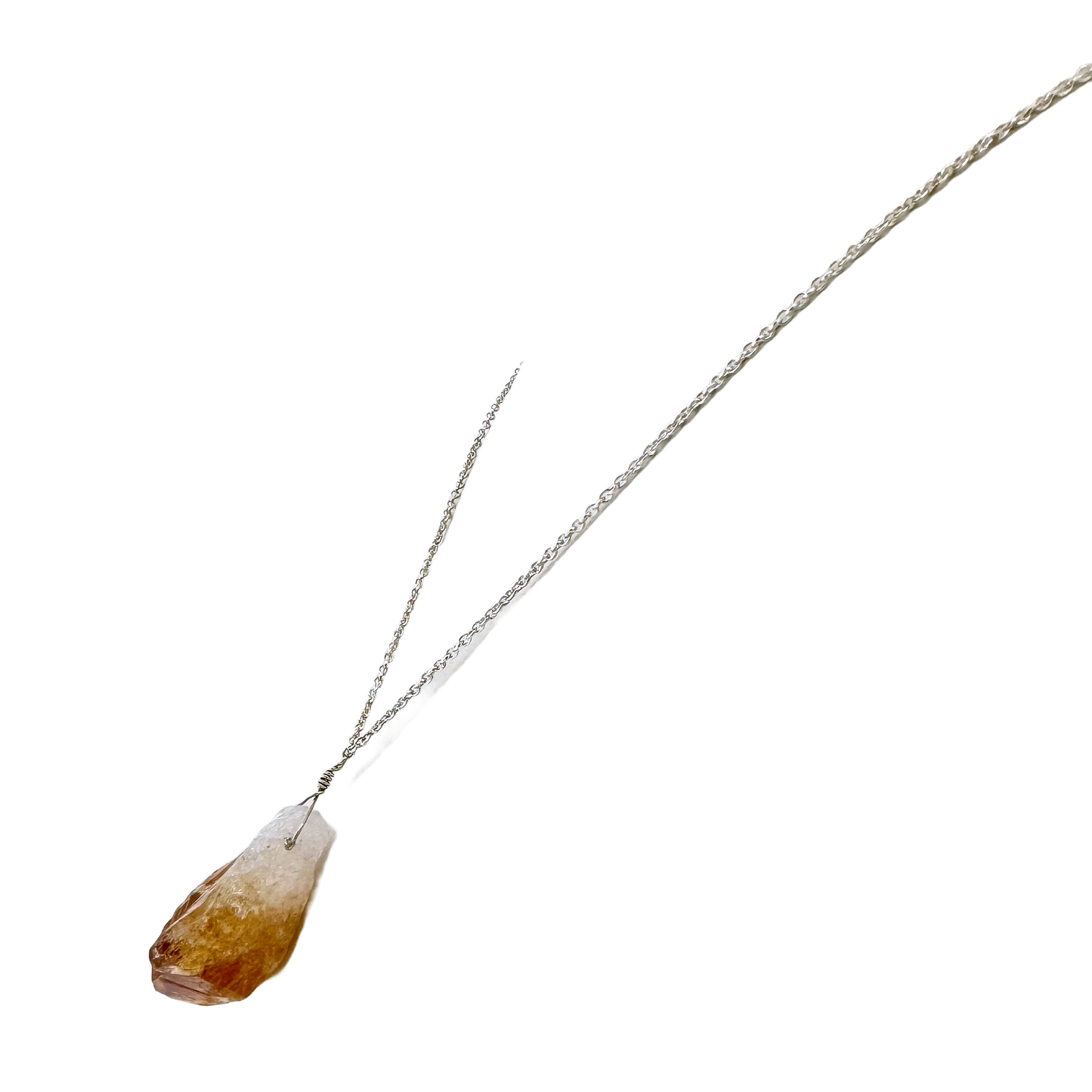 Sterling + Citrine Rough Necklace