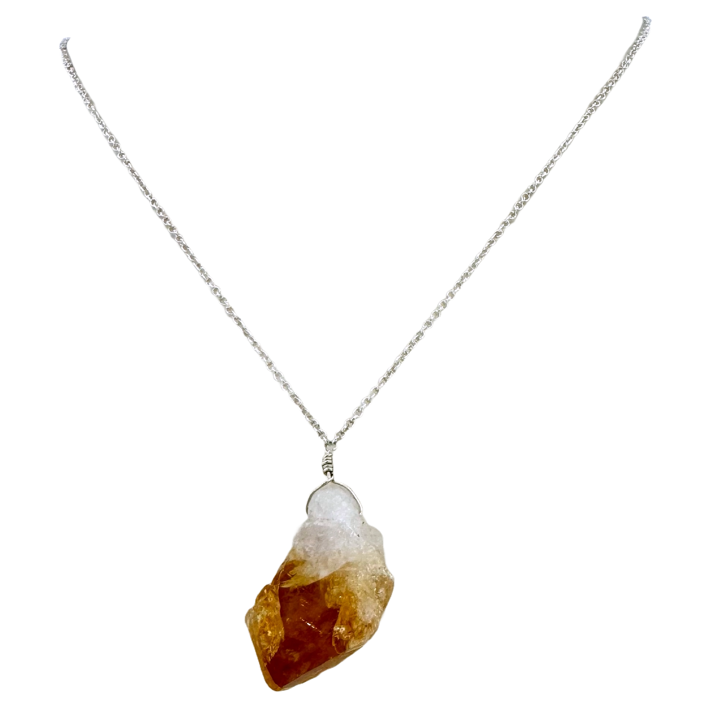 Sterling + Citrine Rough Necklace