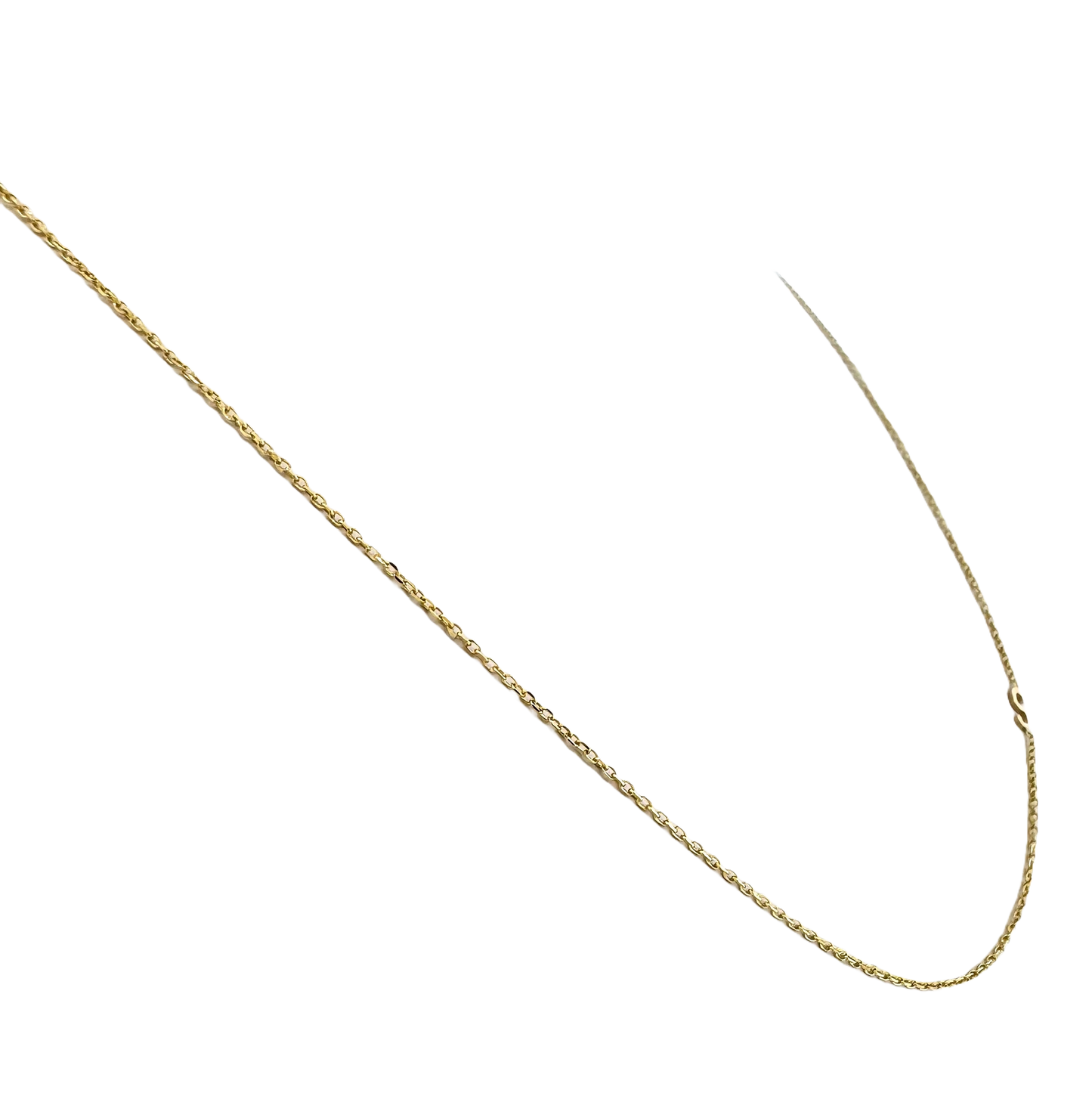 Estate 14k + Dainty 'S' Initial Station Necklace