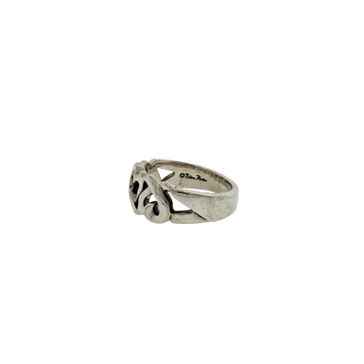 Estate Tiffany and Co. Sterling Silver + Triple Hearts Ring