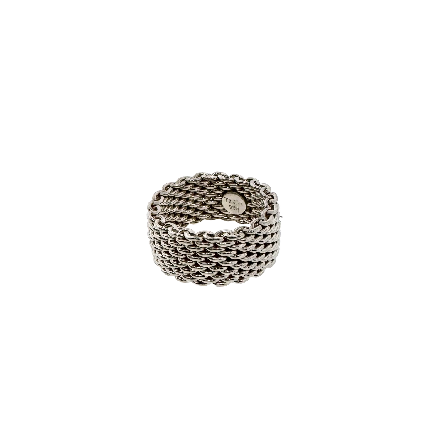 Estate Tiffany and Co. Sterling Silver + Mesh Ring