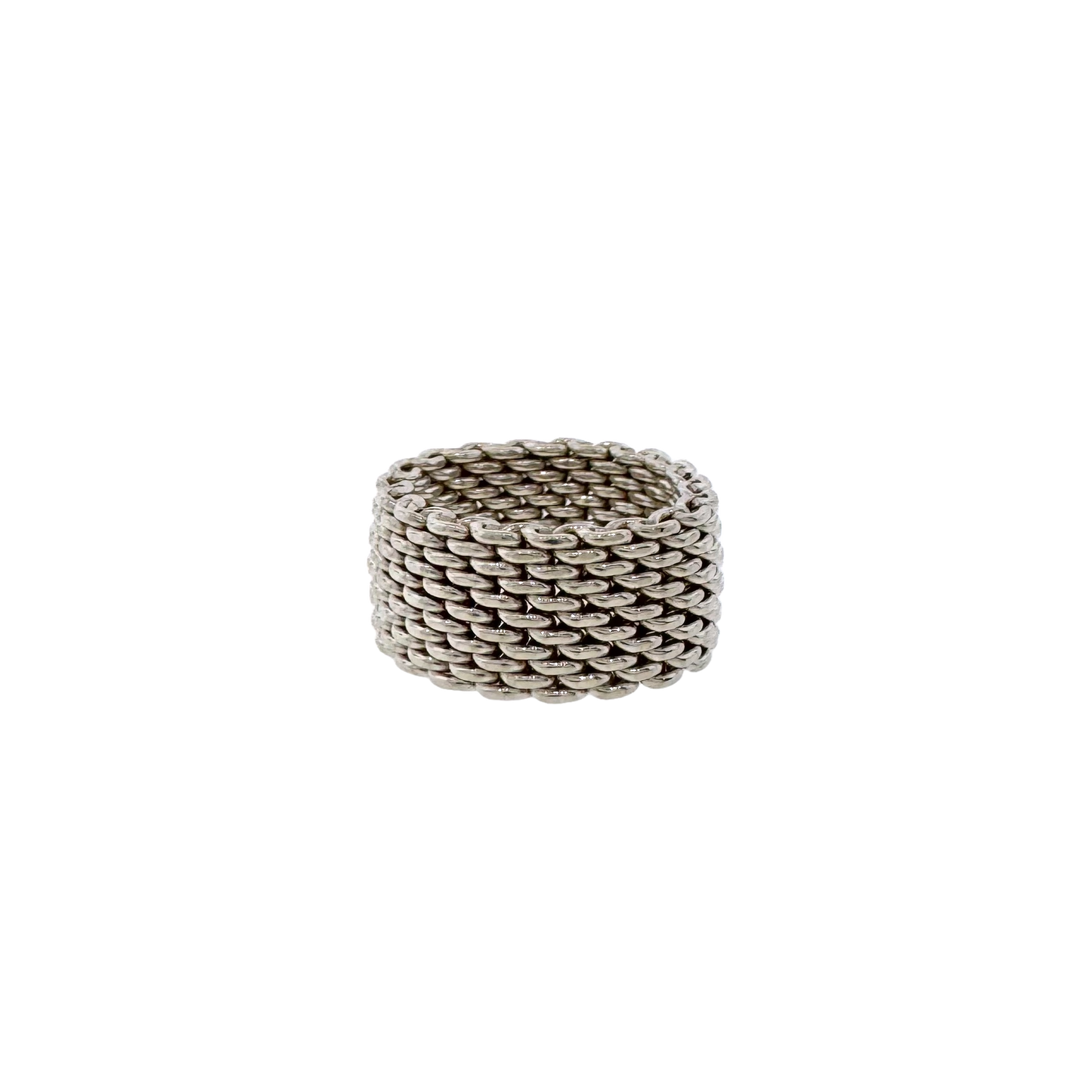Estate Tiffany and Co. Sterling Silver + Mesh Ring