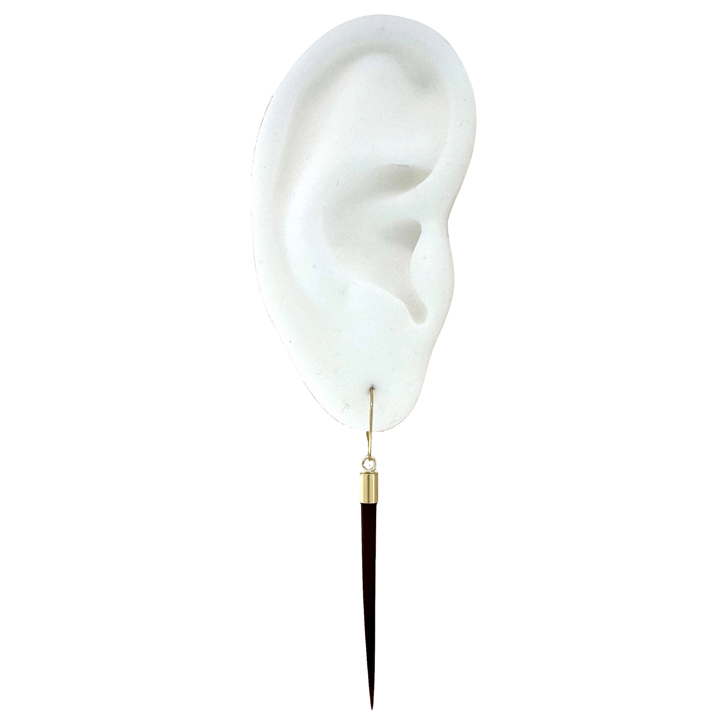 14k + Porcupine Quill Hoop Earrings Long