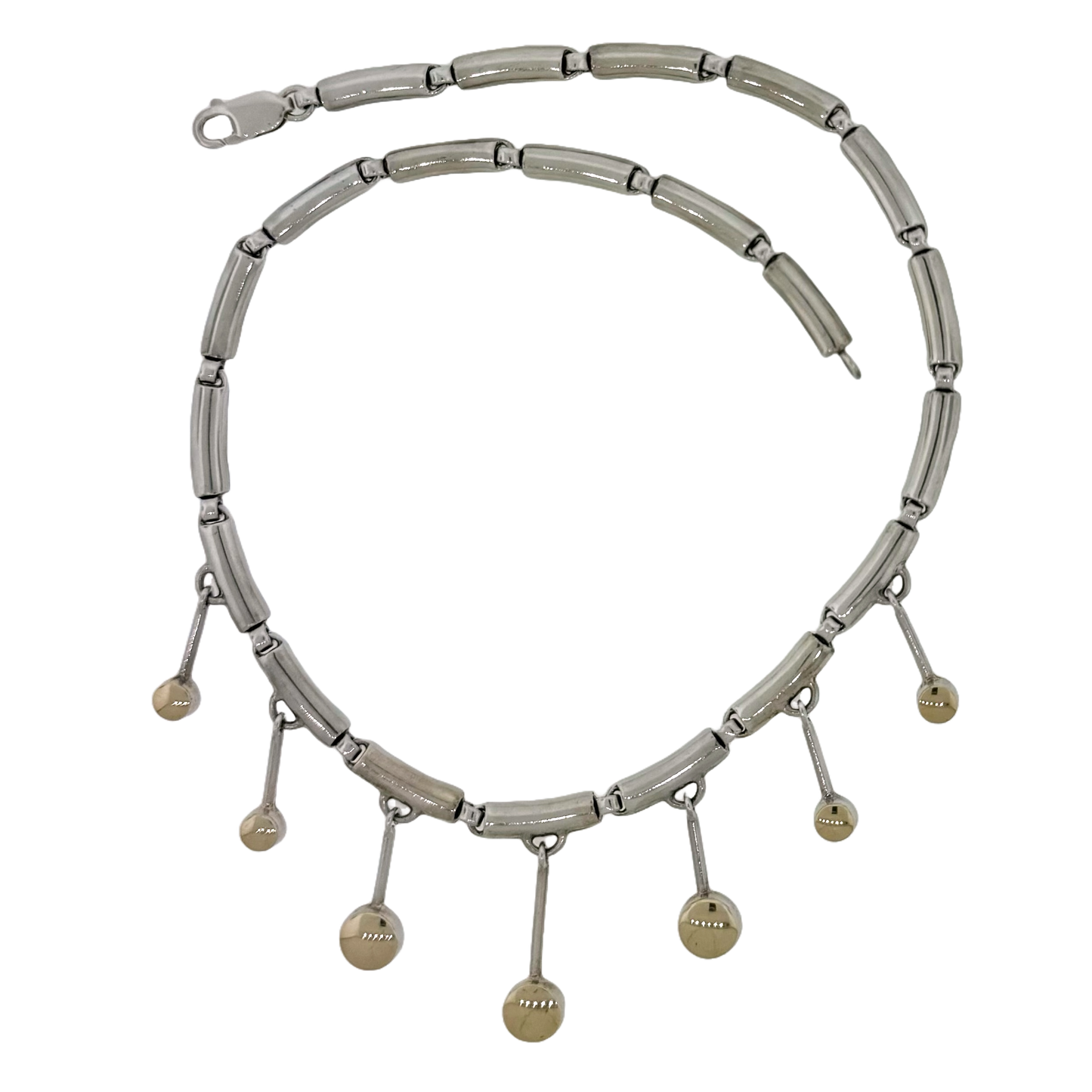Estate Sterling + 14k Statement Necklace
