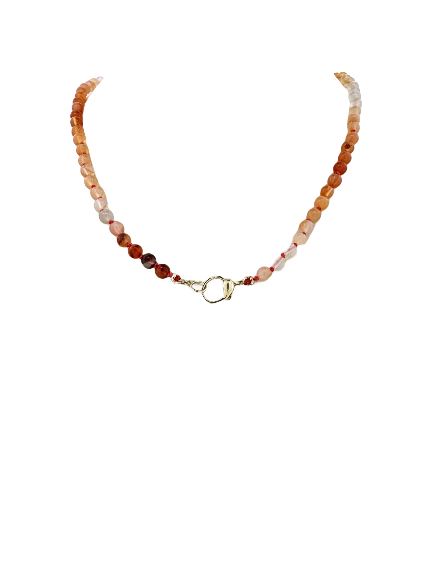 14k + Ombre Carnelian Choker Necklace