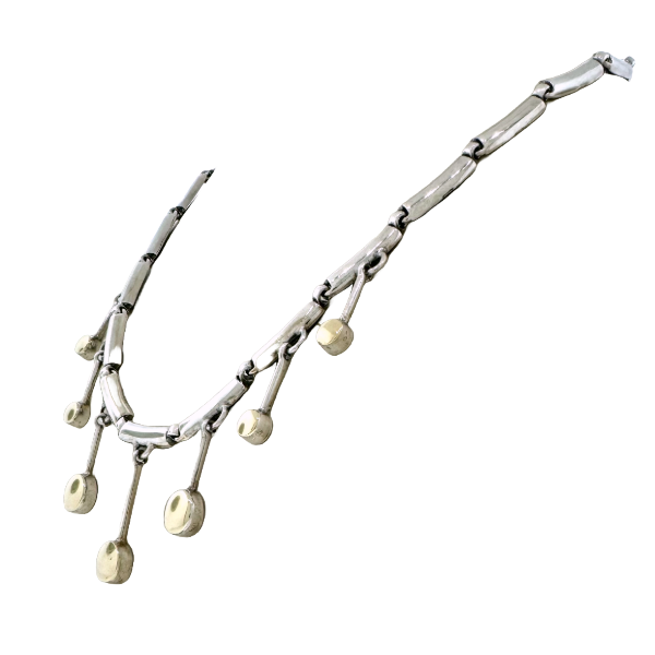 Estate Sterling + 14k Statement Necklace