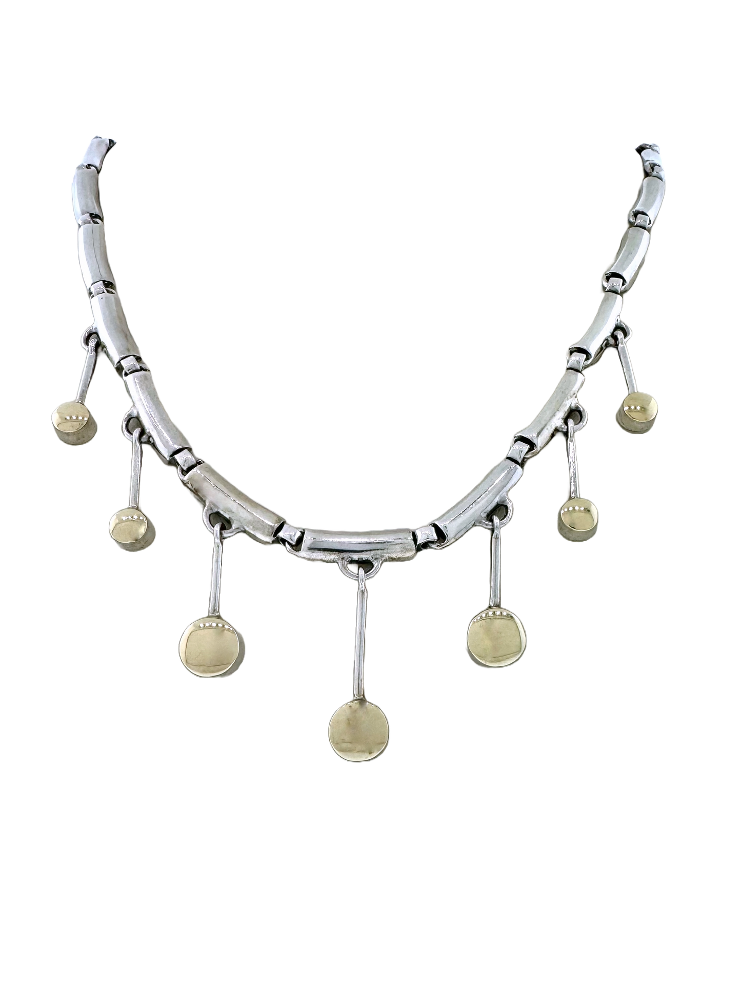 Estate Sterling + 14k Statement Necklace