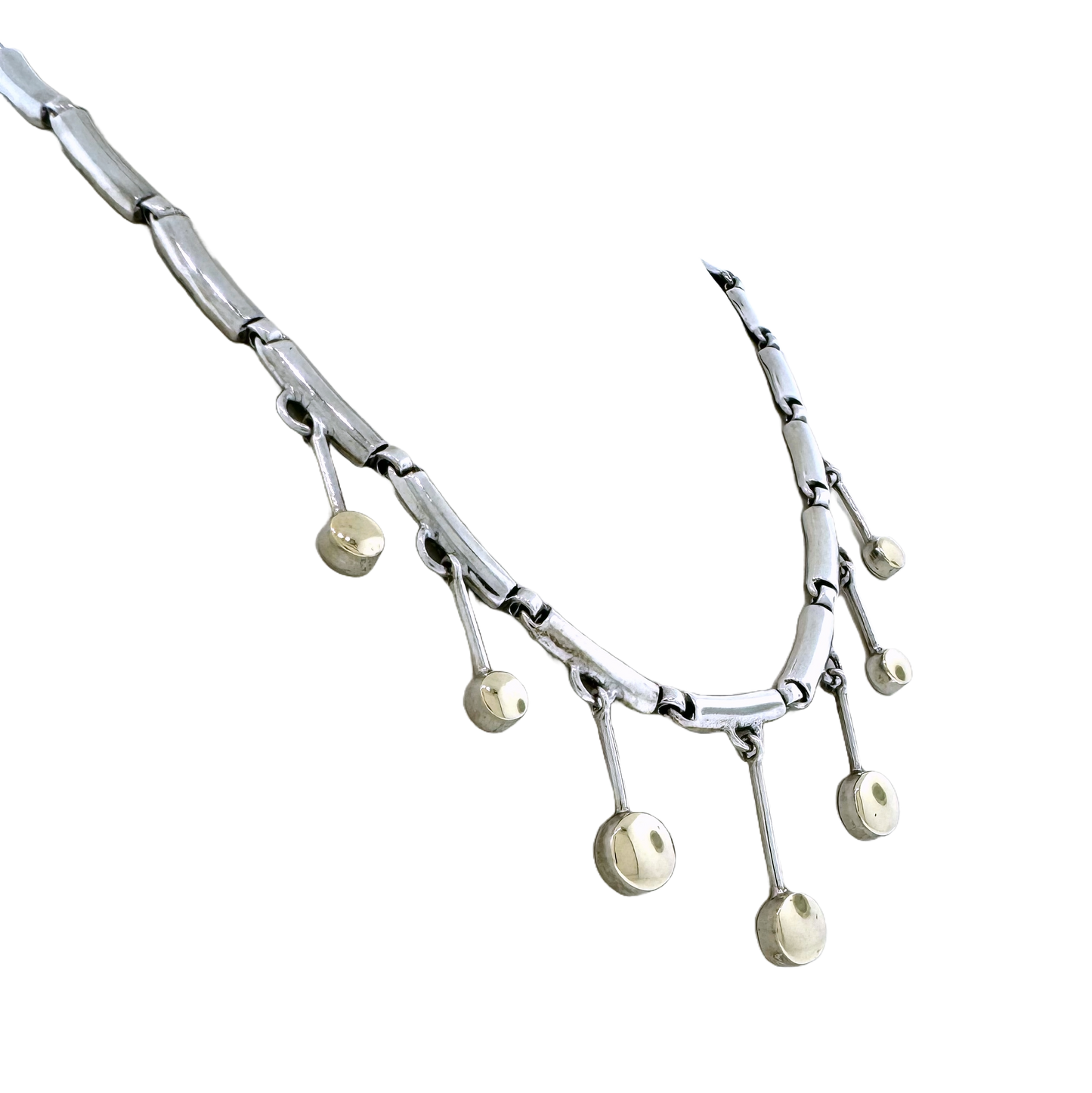 Estate Sterling + 14k Statement Necklace