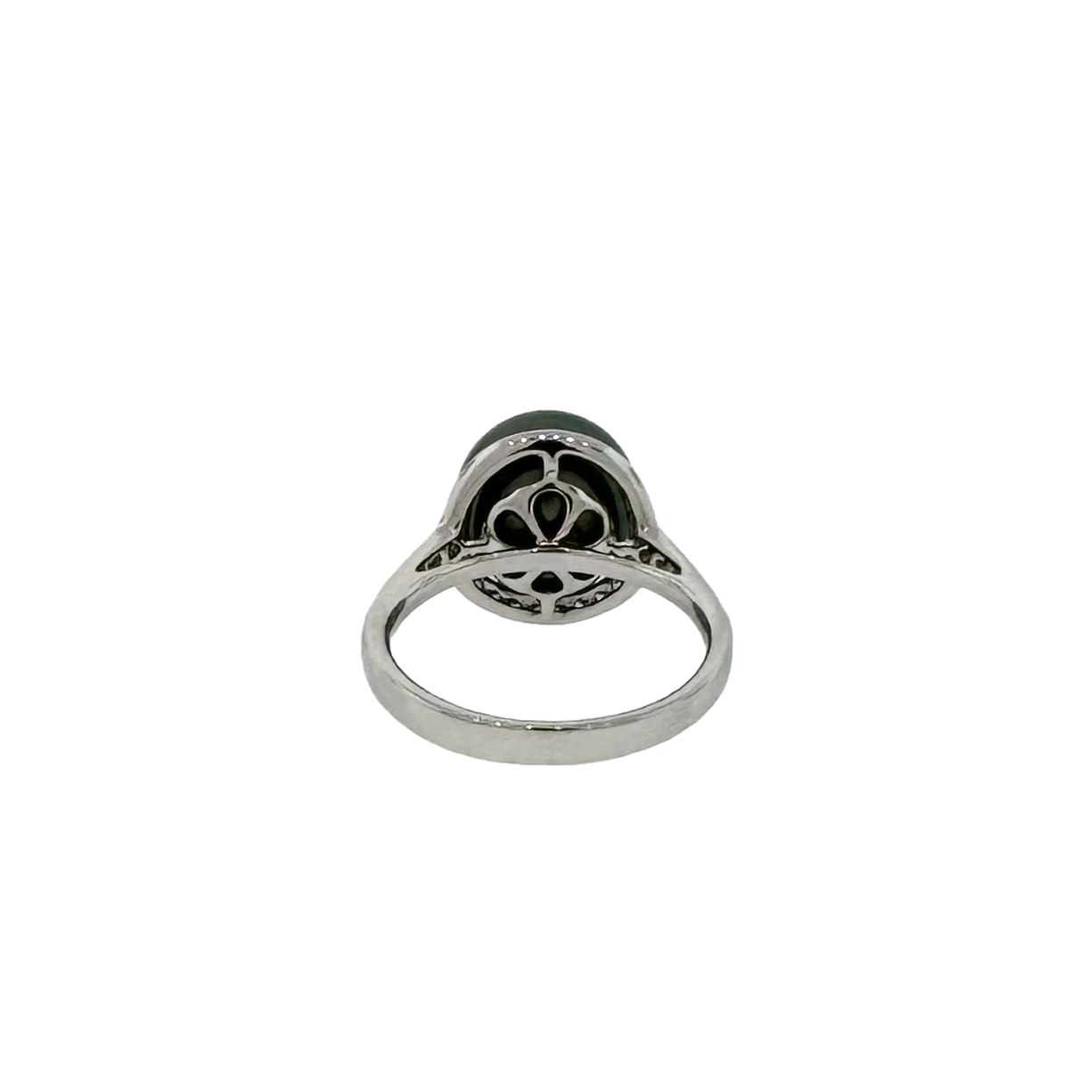 14k + Tahitian Pearl and Diamond Ring