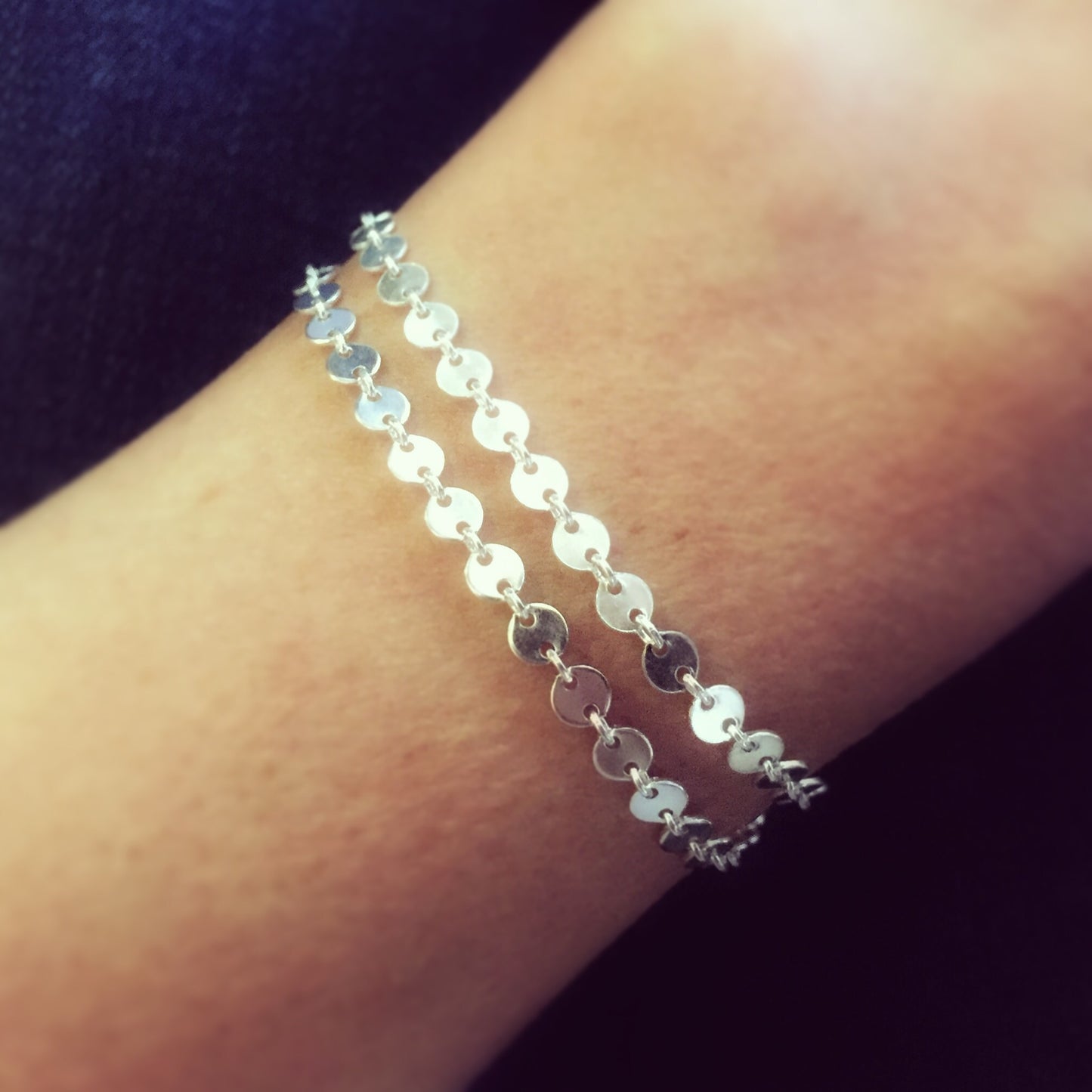 Sterling + Disc Chain Choker