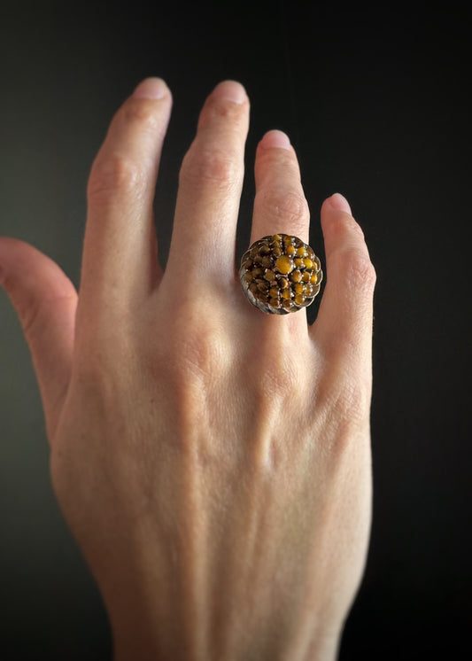 Estate 10k + Tigereye Princess Ring