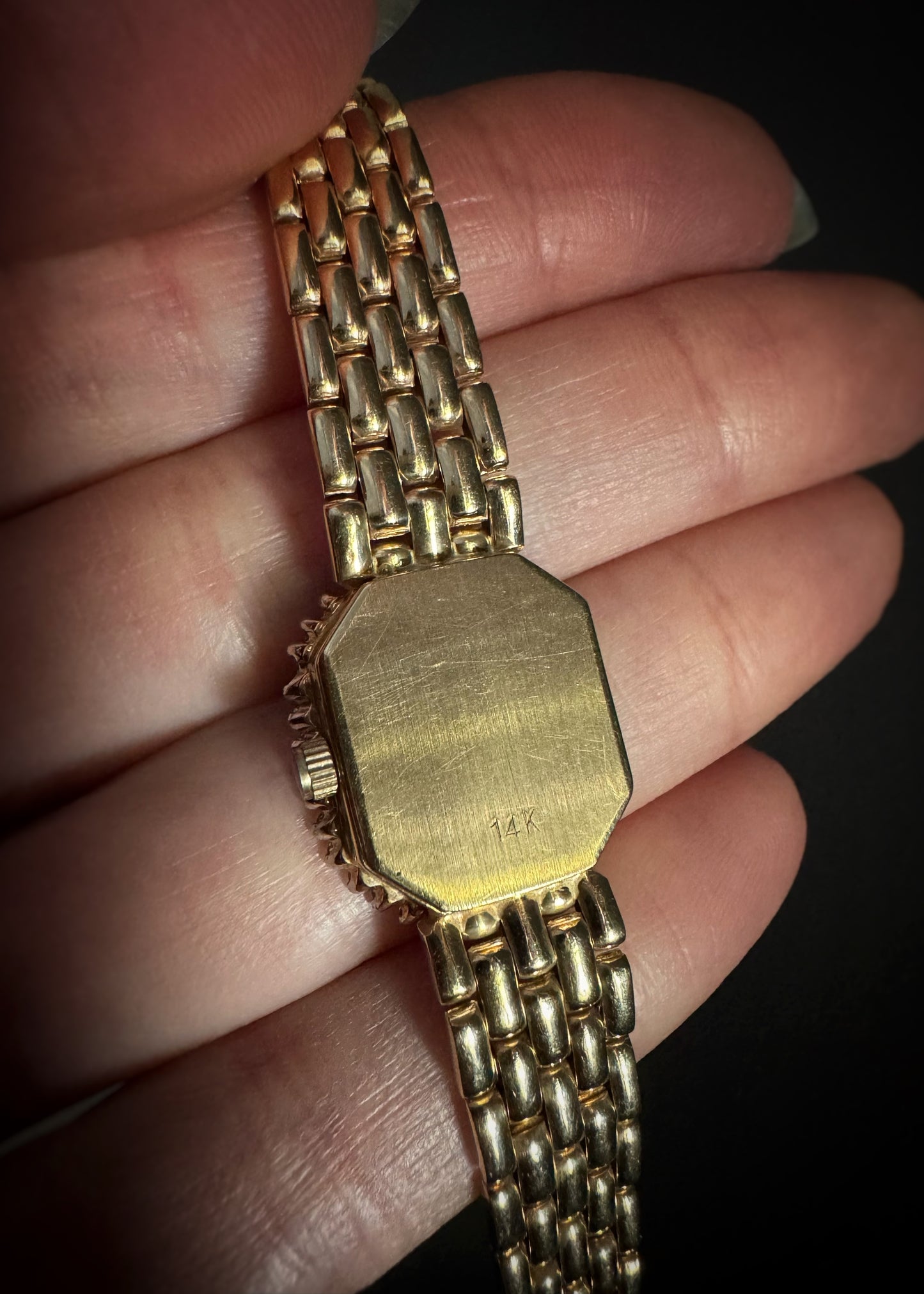 Vintage Geneve 14k + Diamond Ladies Dress Watch